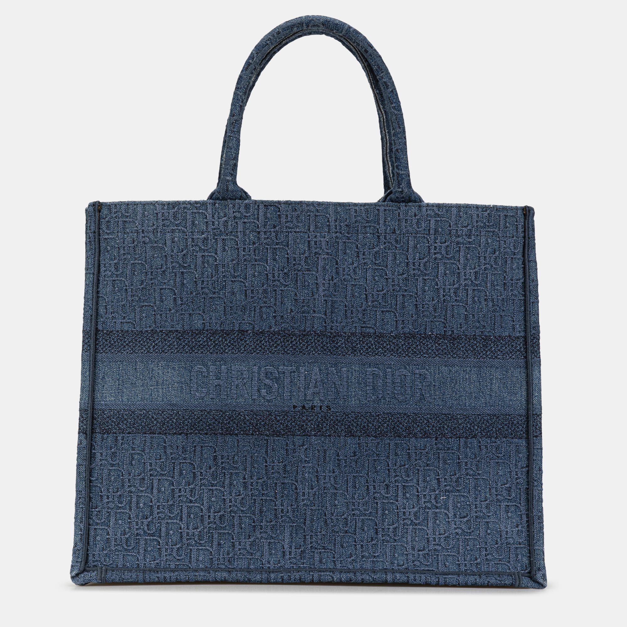 

Dior Blue Large Oblique Denim Book Tote