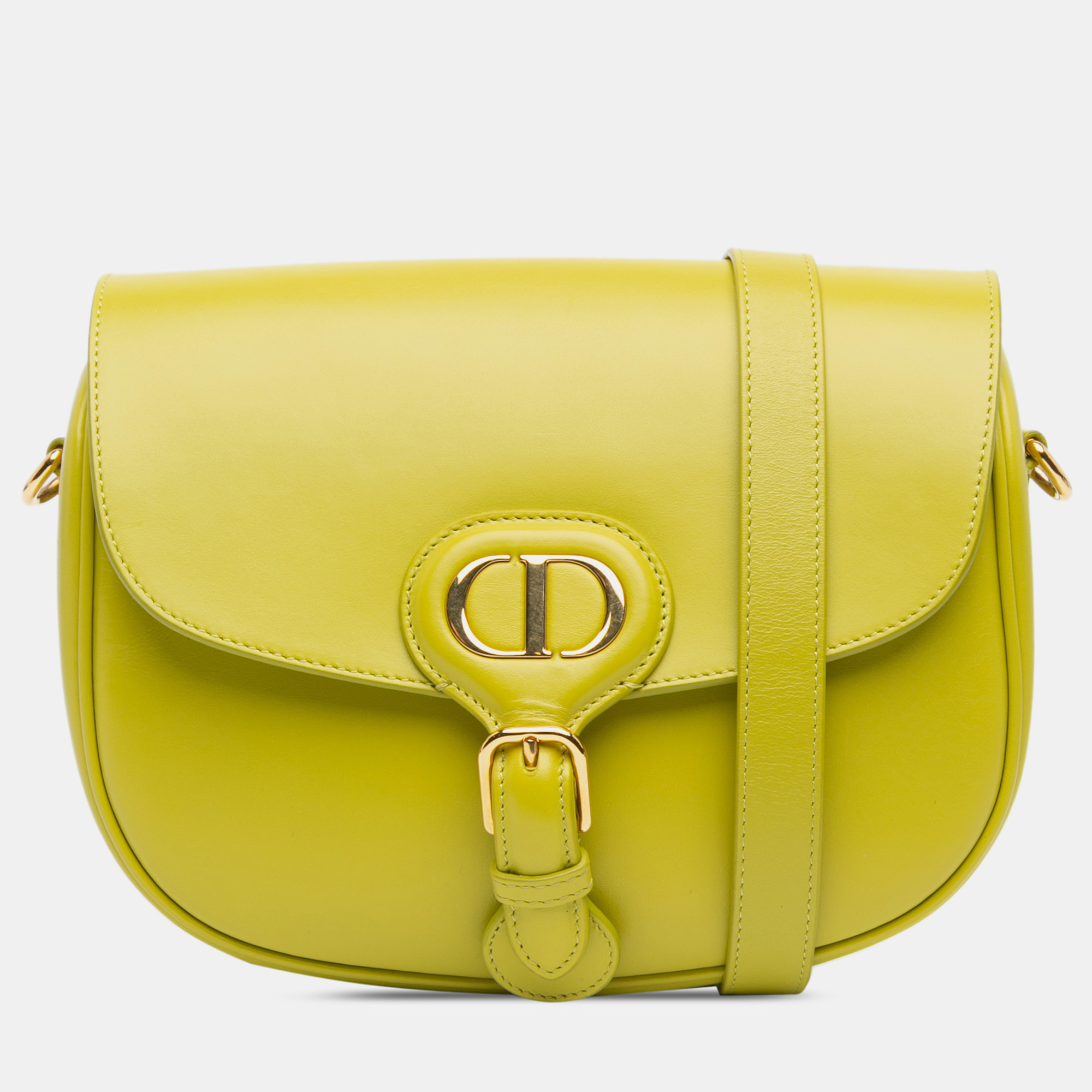 

Dior Lime Leather Medium Bobby Crossbody Bag, Yellow