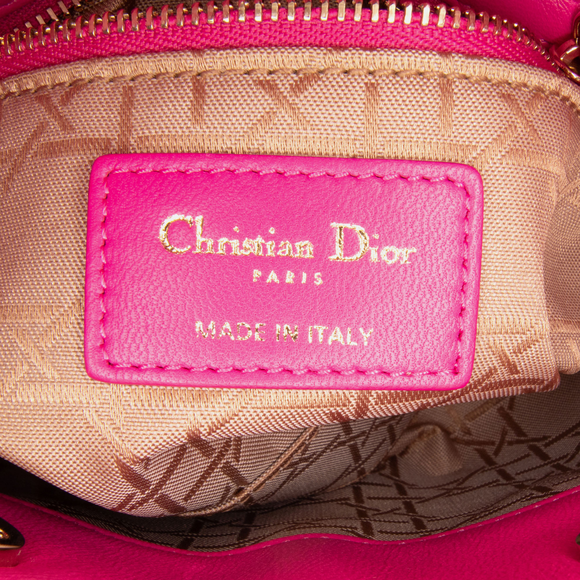 Dior Pink Mini Lambskin Cannage Lady Dior 