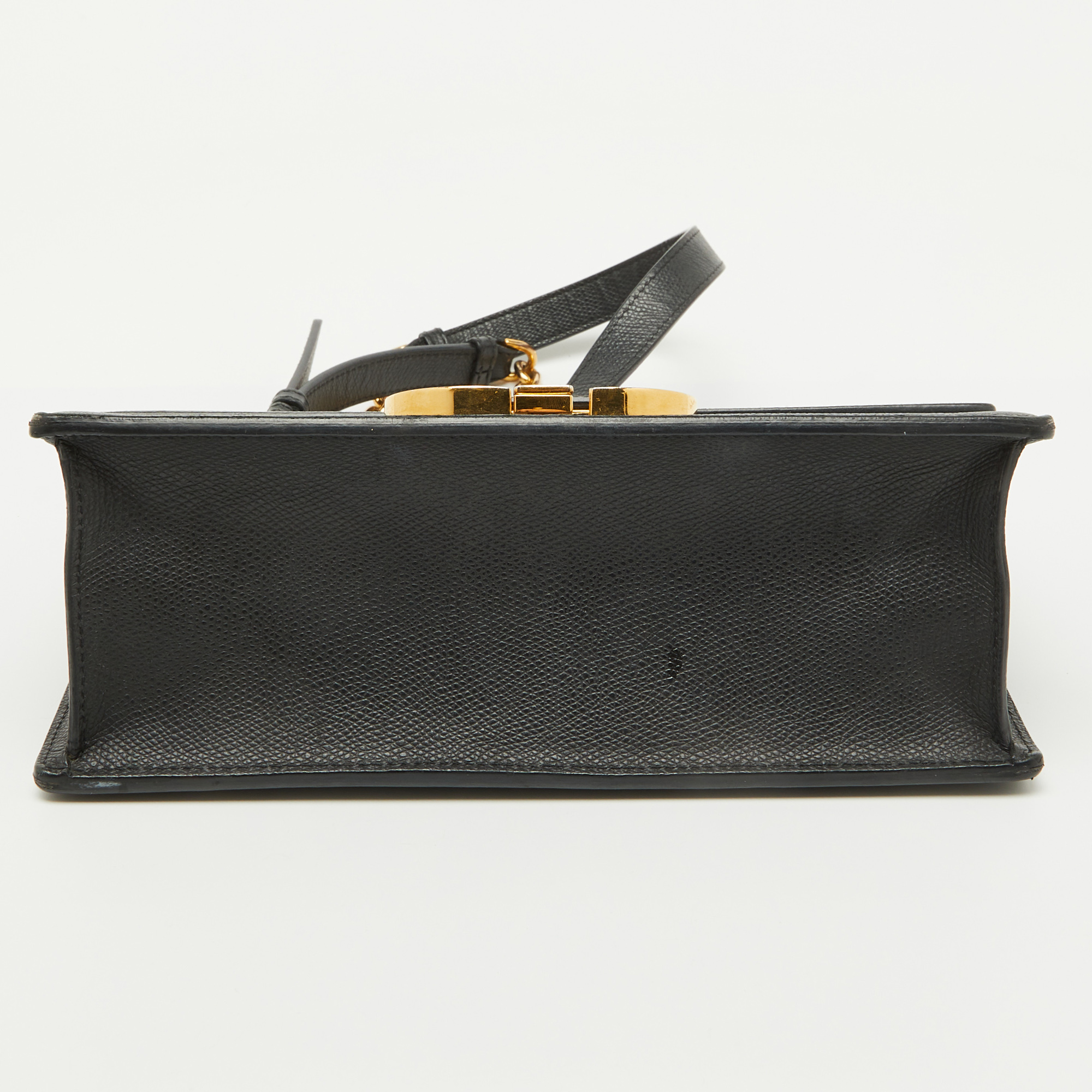 Dior Dark Grey Leather Small 30 Montaigne Flap Shoulder Bag 