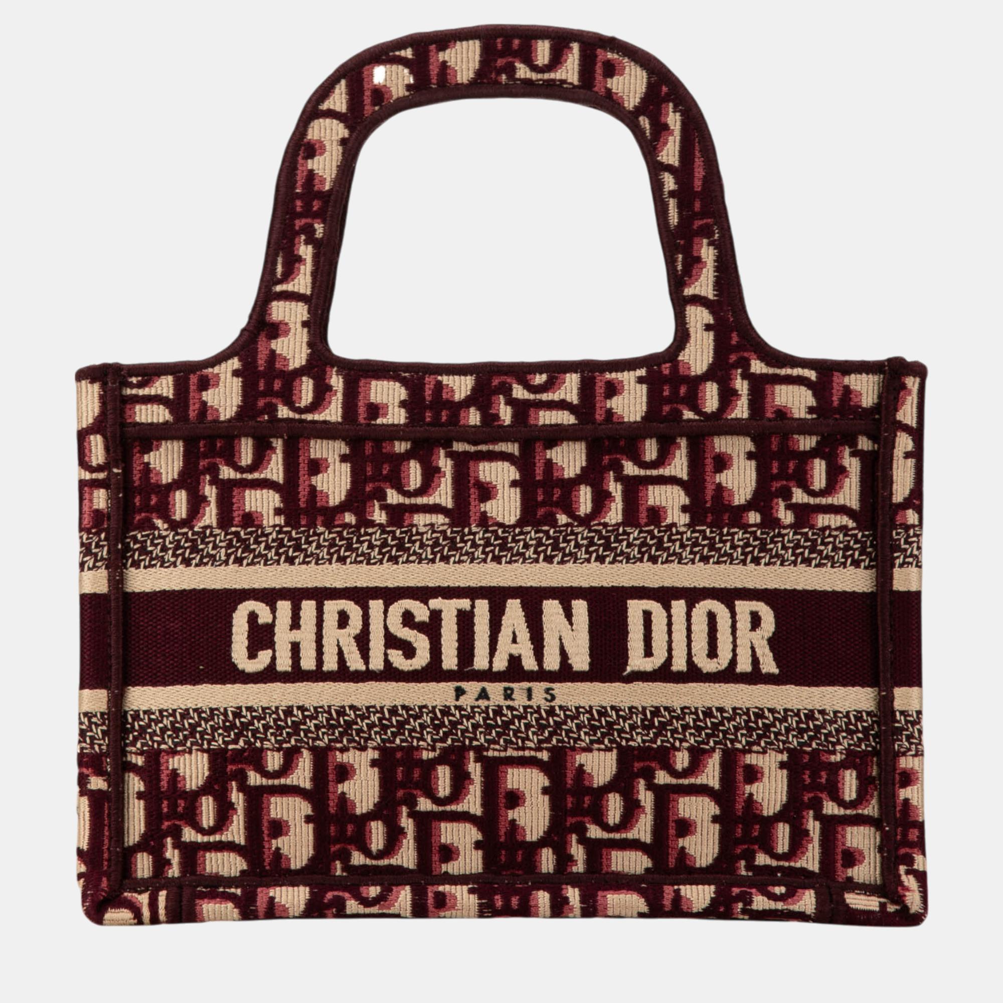 

Dior Red Mini Oblique Book Tote