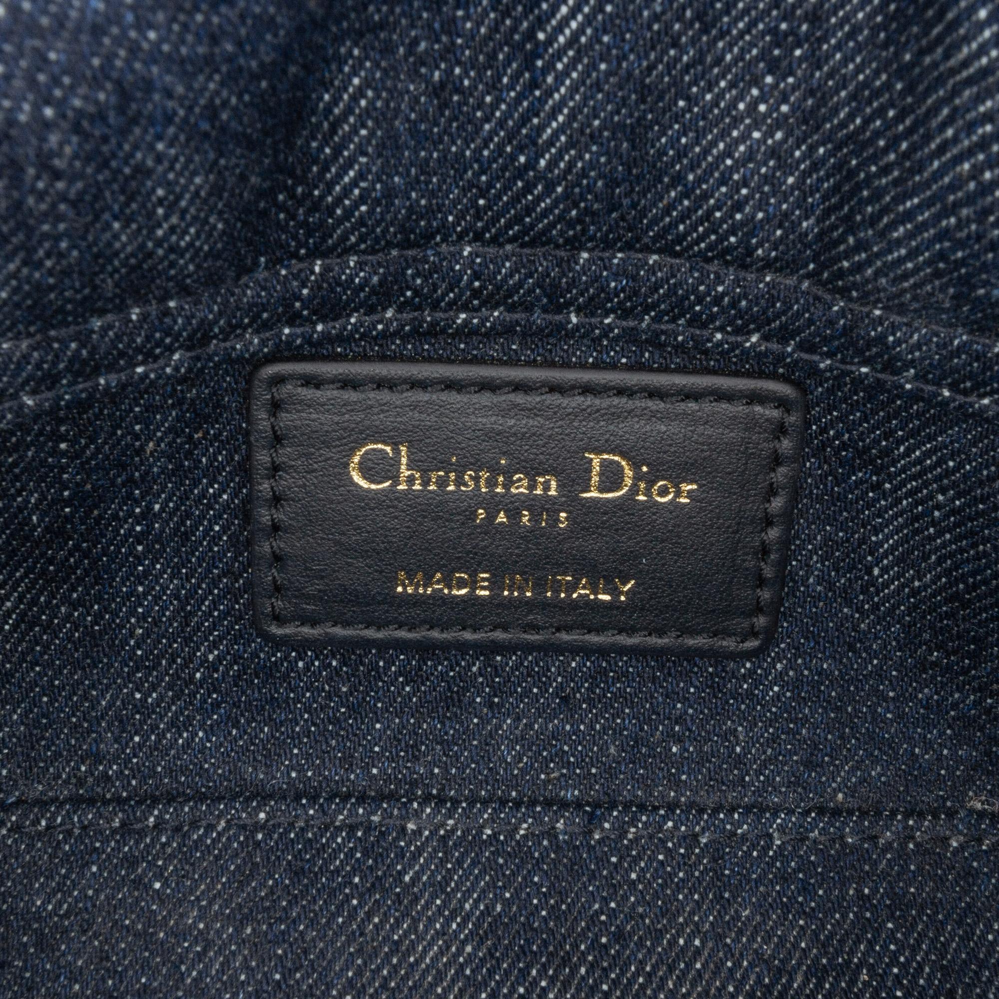 Dior Blue Small Denim Embroidered Star Lady D Joy 