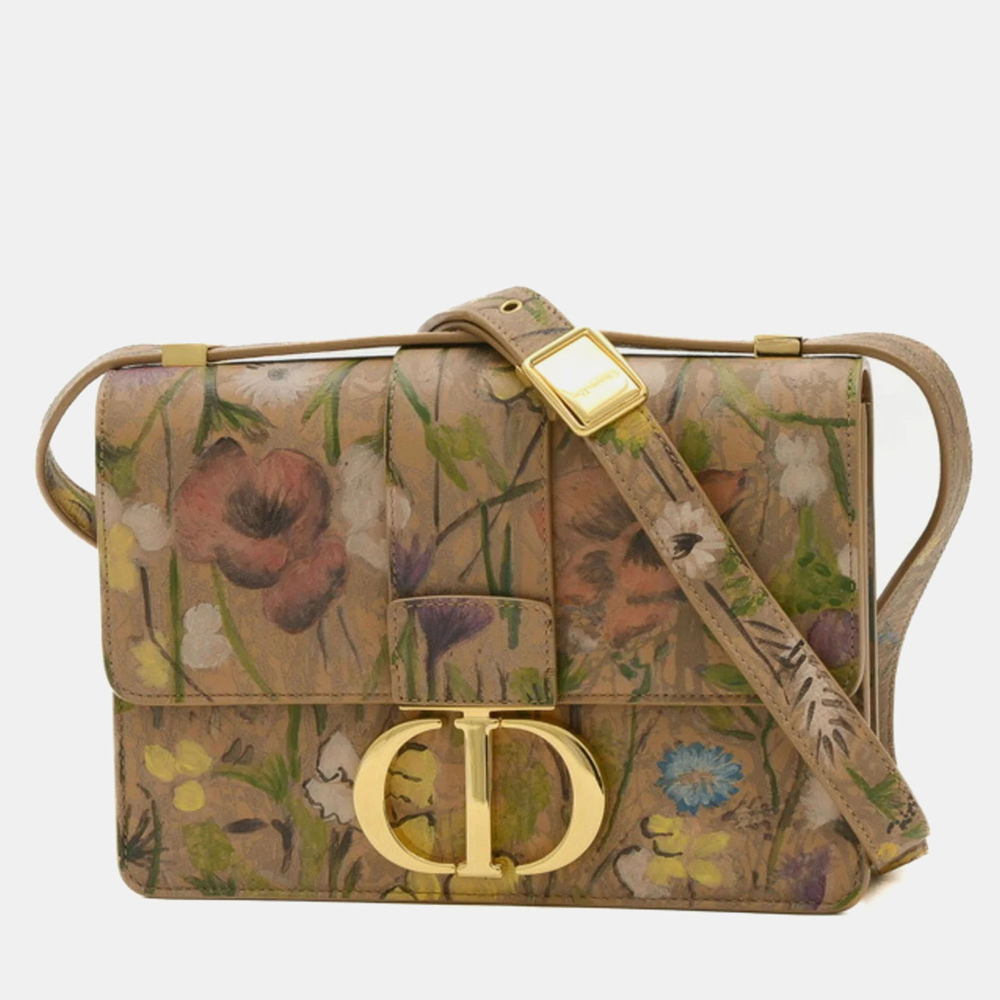 

Dior 30 Montaigne In Beige Calf Leather Shoulder Bag