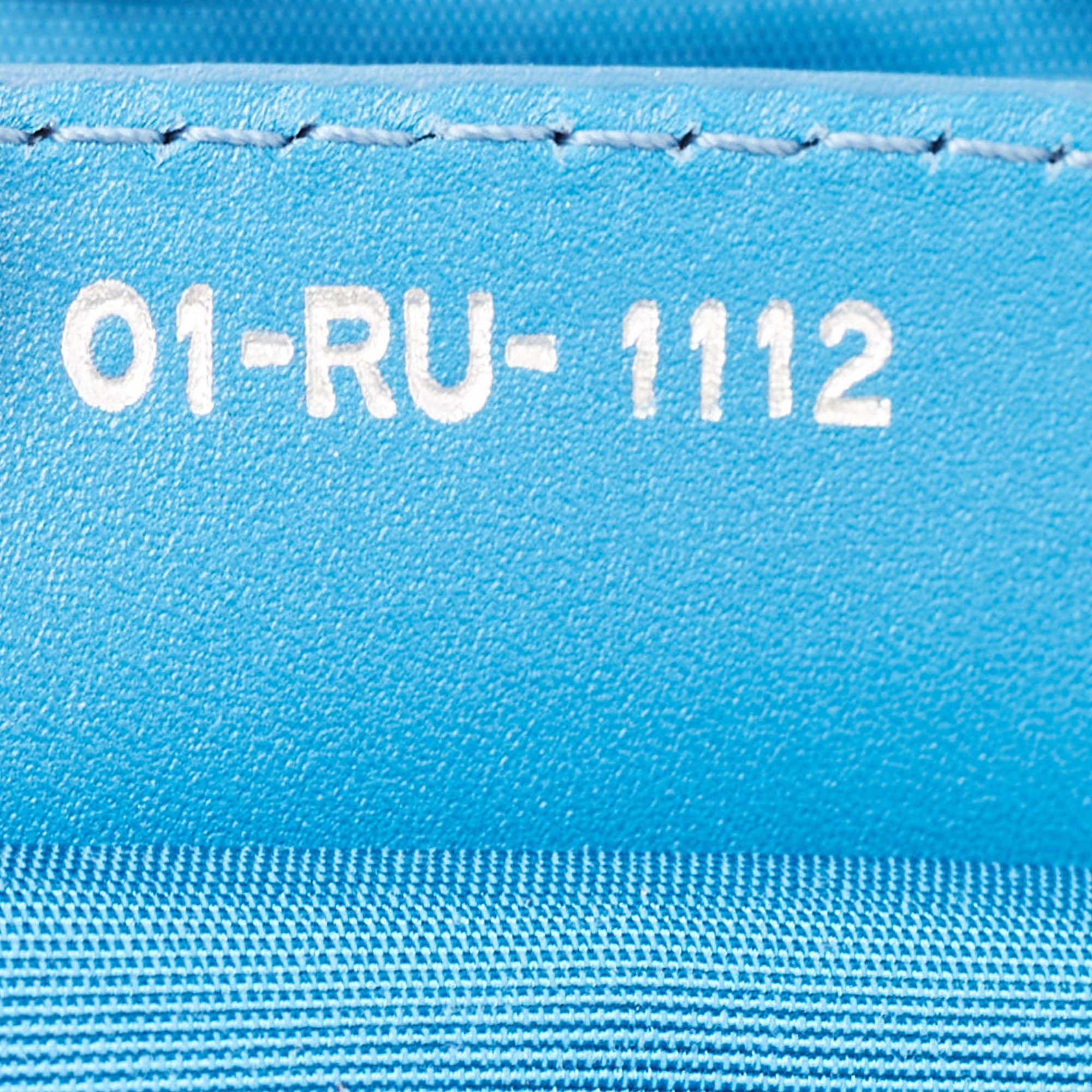Dior Blue Cannage Coated Canvas Medium Panarea Tote 
