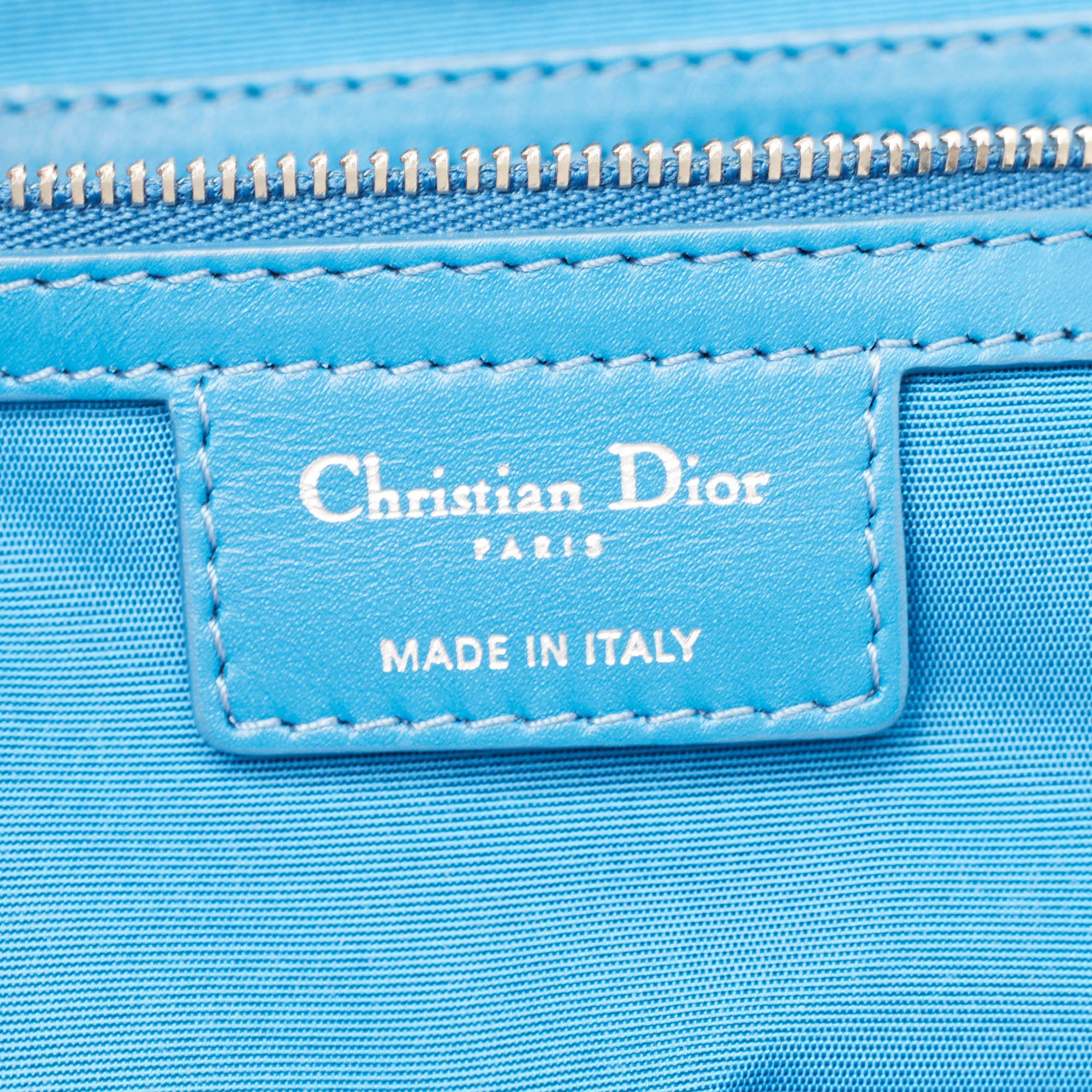 Dior Blue Cannage Coated Canvas Medium Panarea Tote 