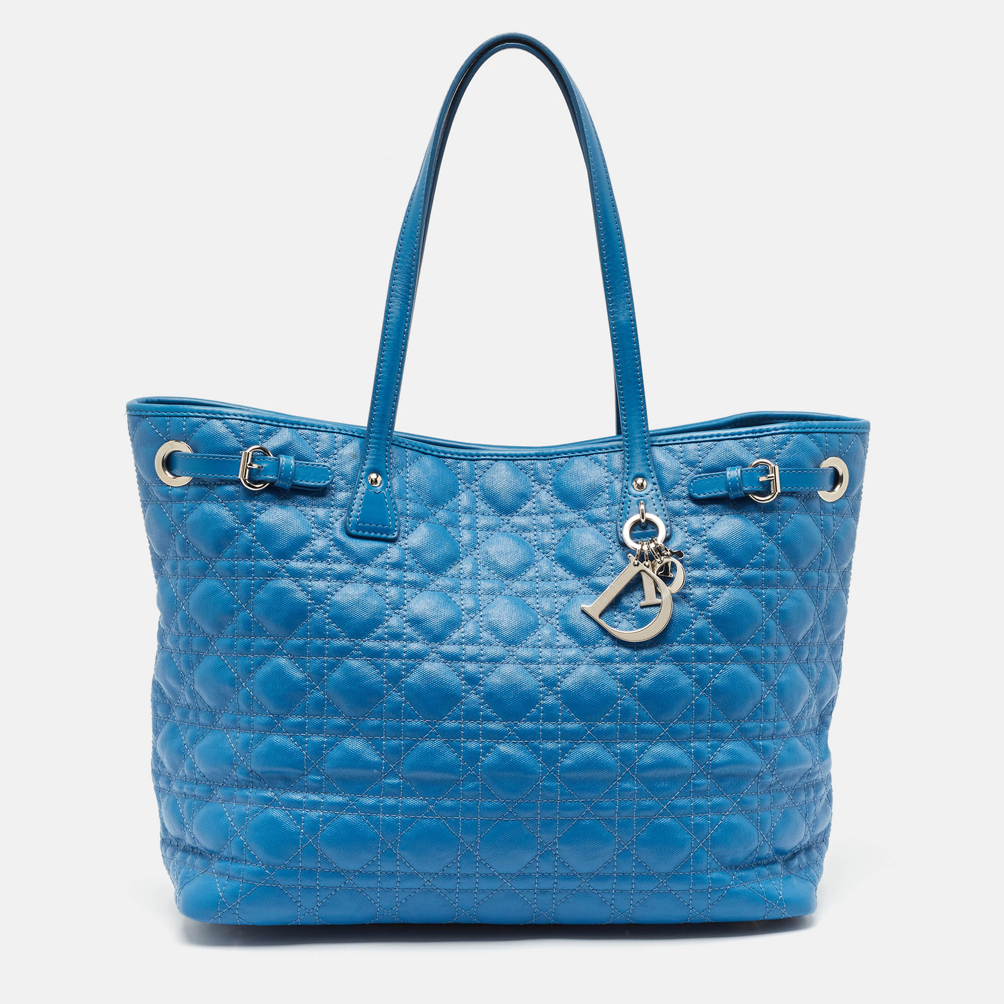 

Dior Blue Cannage Coated Canvas  Panarea Tote