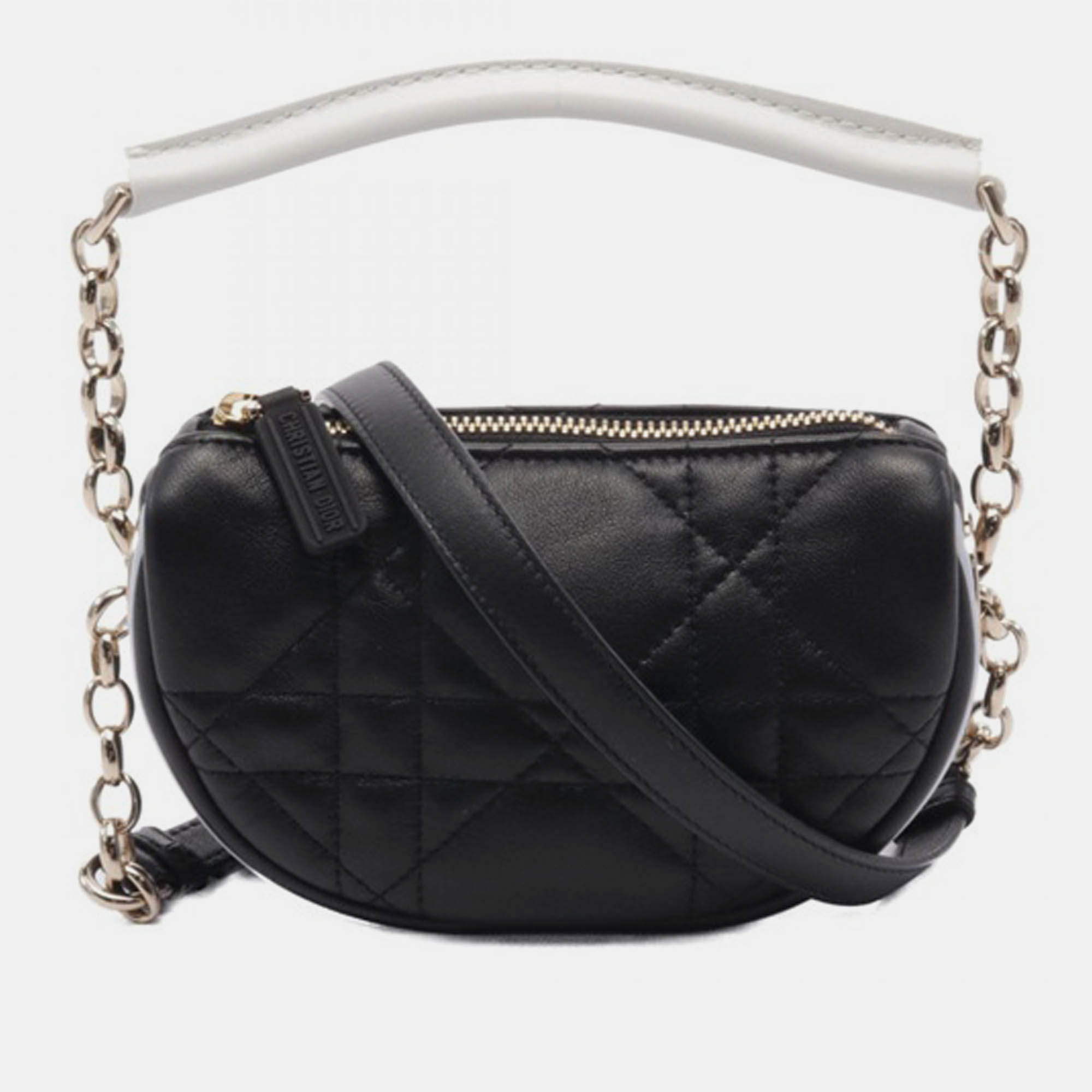 

Dior Black Micro Lambskin Cannage Dior Vibe Hobo