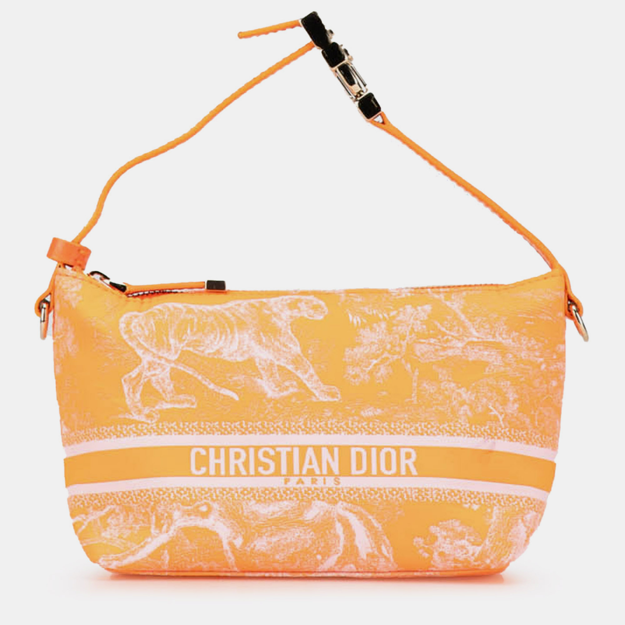 

Dior Orange Small Technical Fabric Toile de Jouy Reverse DiorTravel Nomad Pouch