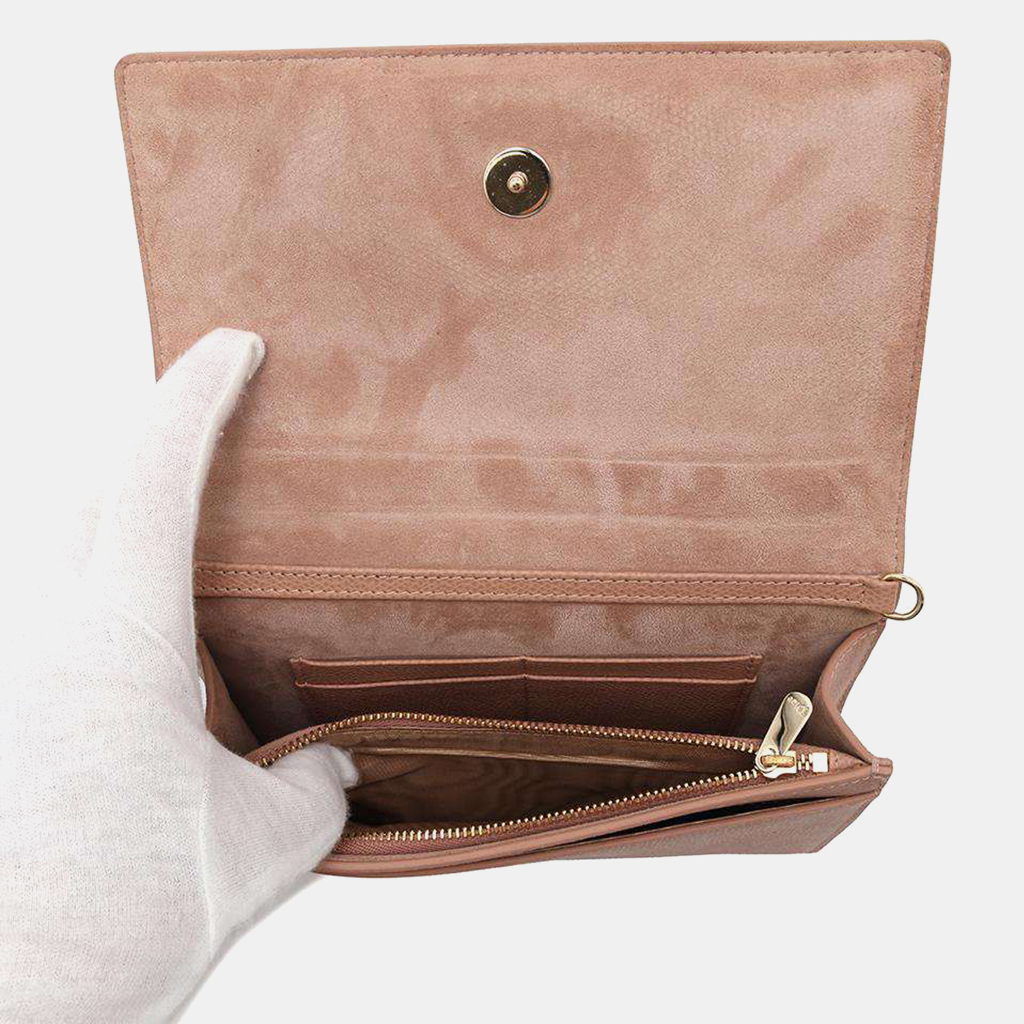 Dior 30Montaigne 2 In 1 Pouch Jasmin Flowers Leather 