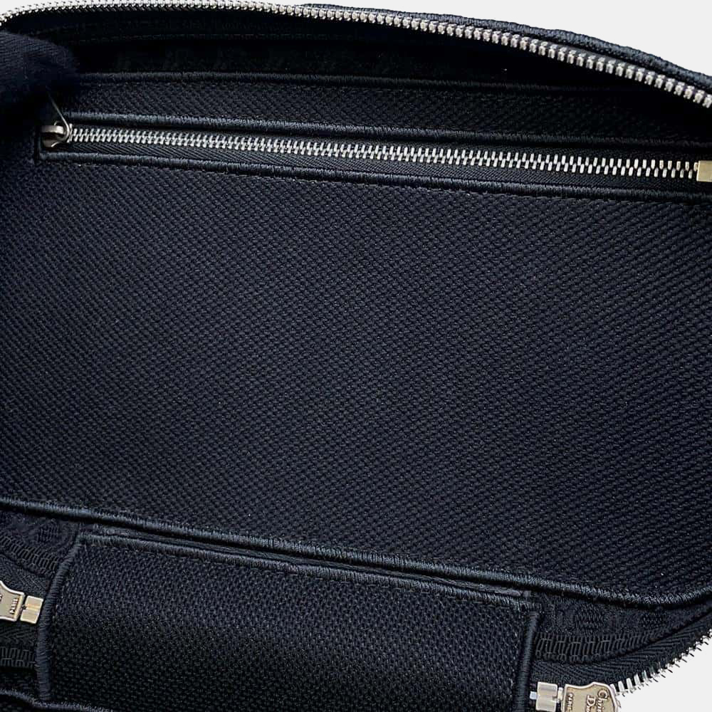 Dior travel Vanity Bag Black Canvas 
