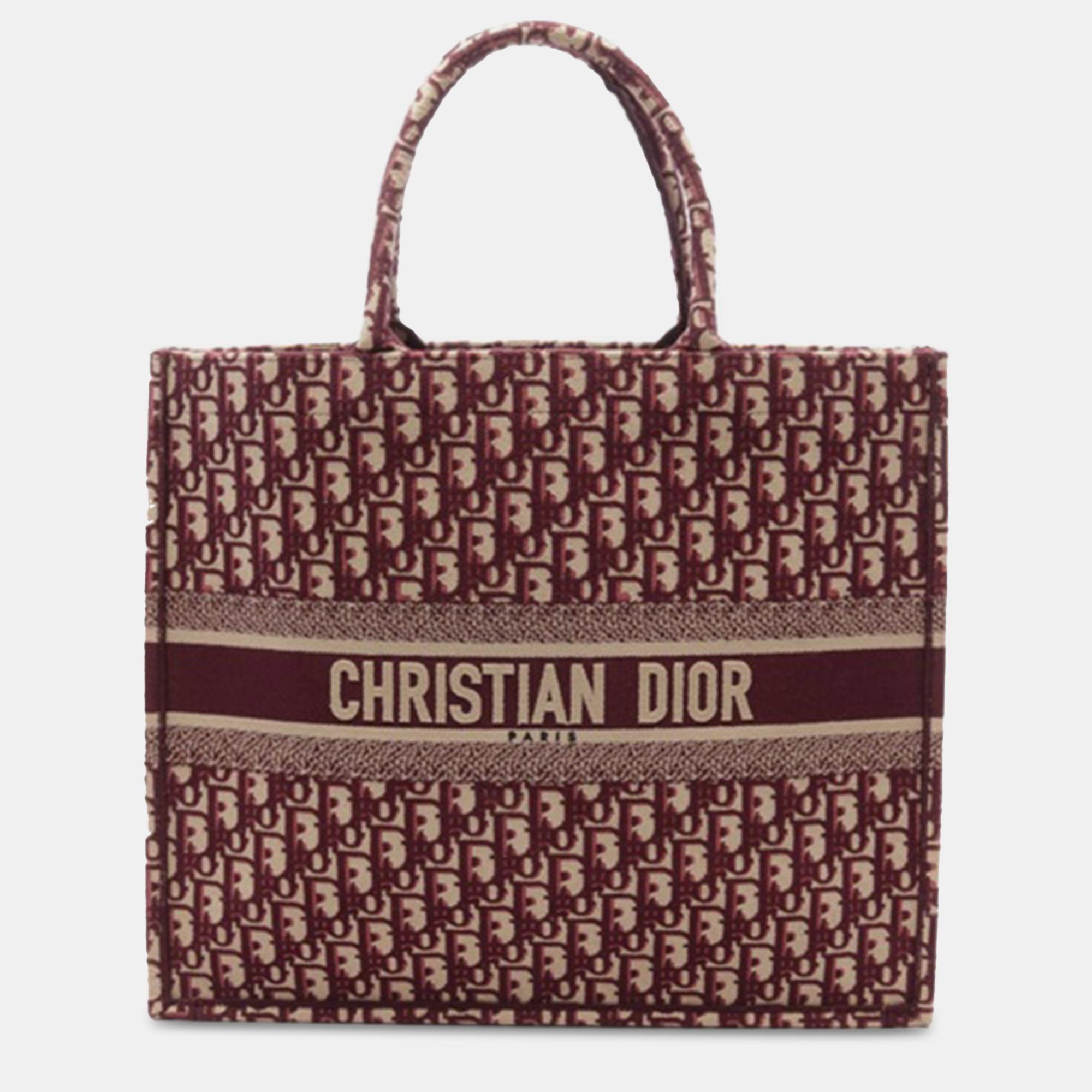 

Dior Red Large Oblique Canvas Book Tote