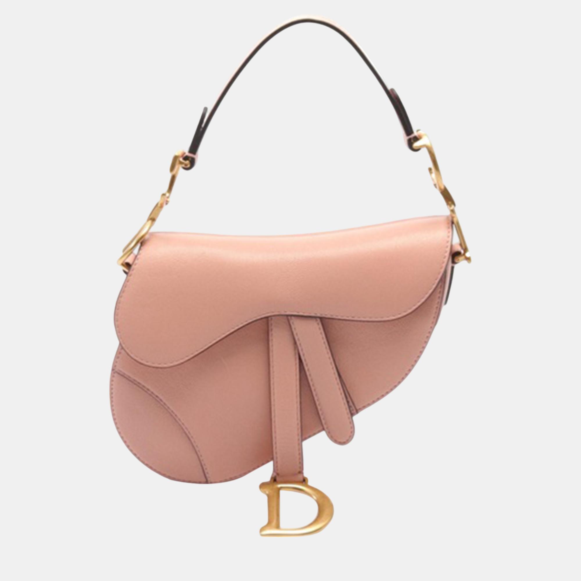 

Dior Pink Mini Leather Saddle