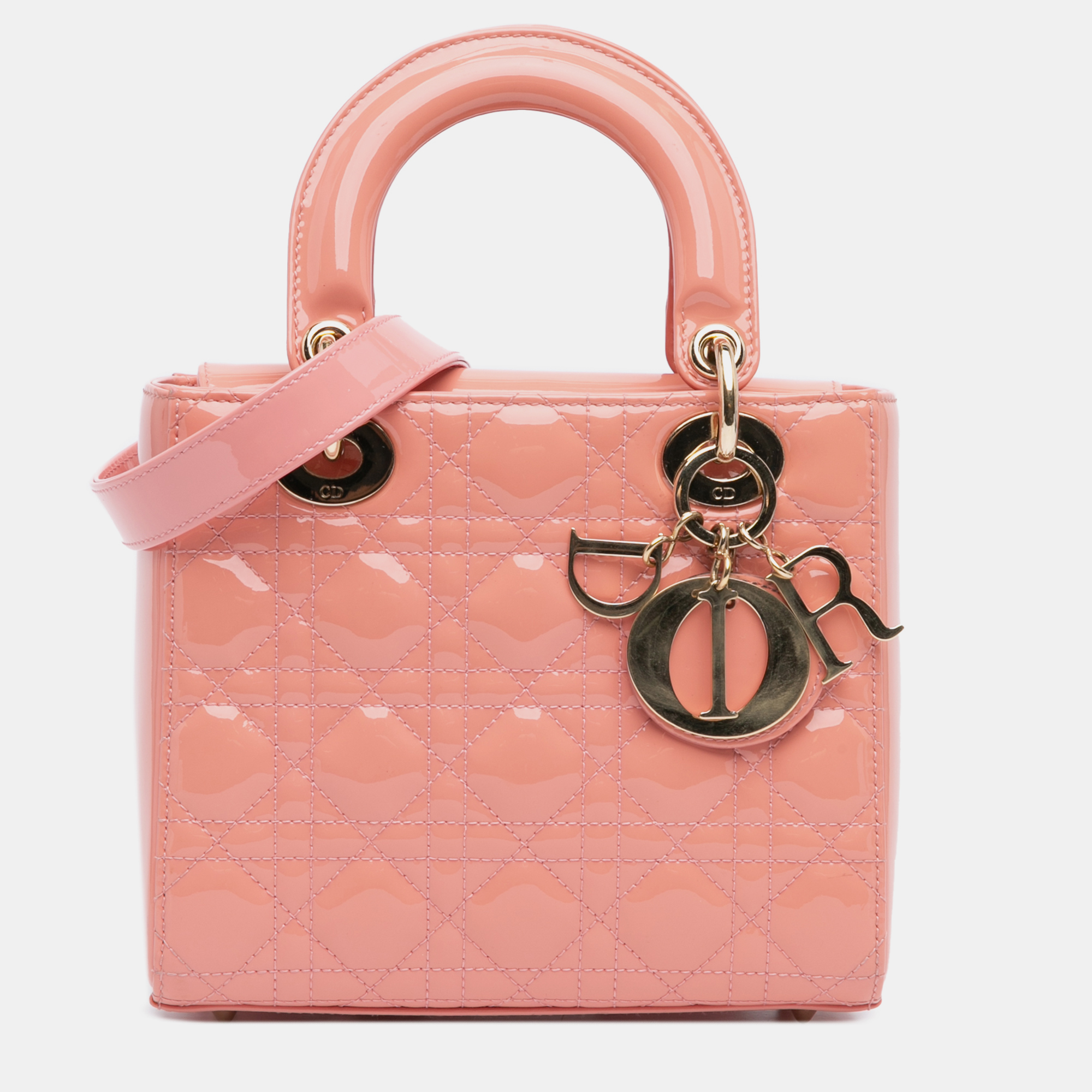 

Dior Pink Small Patent Cannage Lady Dior