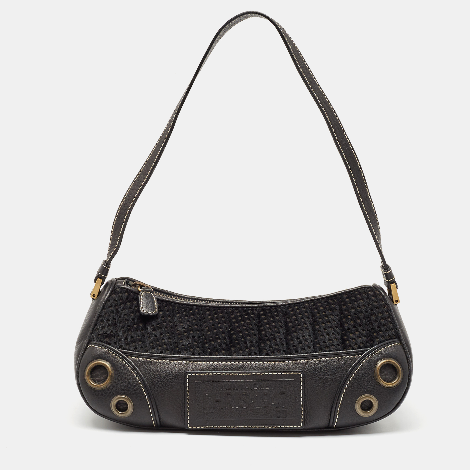 

Dior Black Calf Hair and Leather Cadillac Shoulder Bag