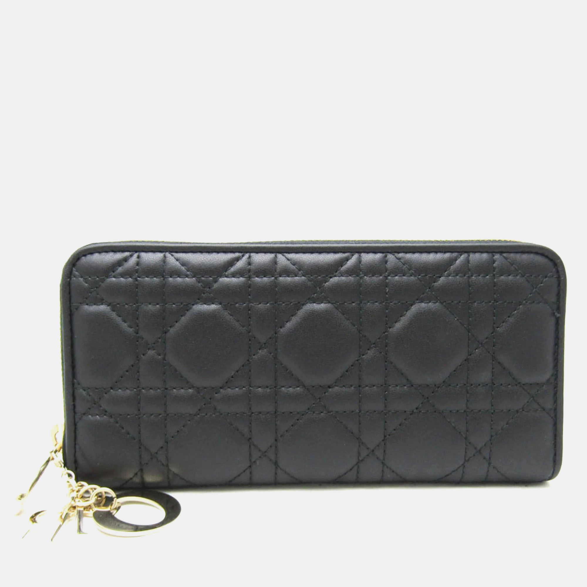 

Dior Black Lambskin Lady Dior Wallet