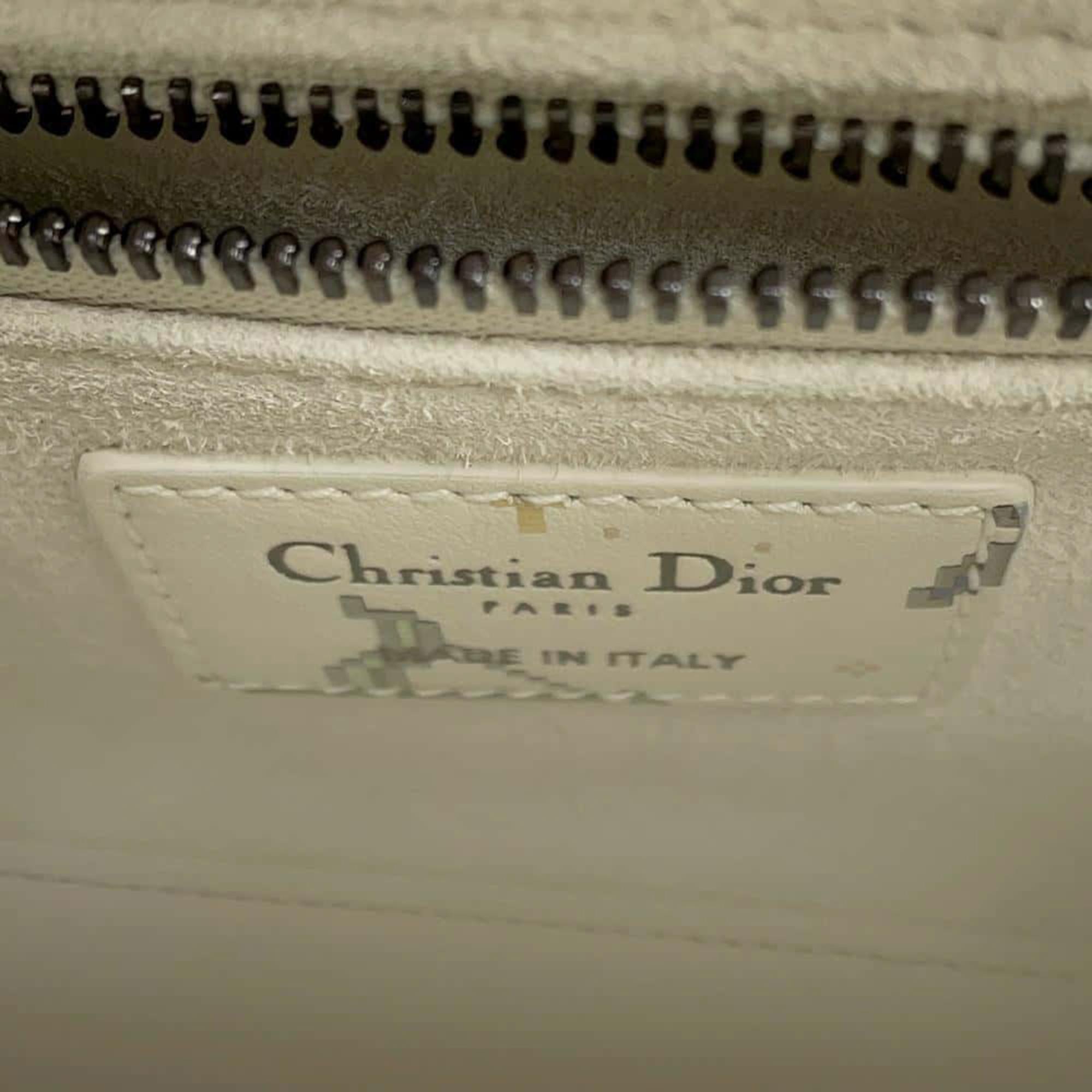 Dior Constellation Ivory/Multicolor Leather Lady Dior Mini  Bag 