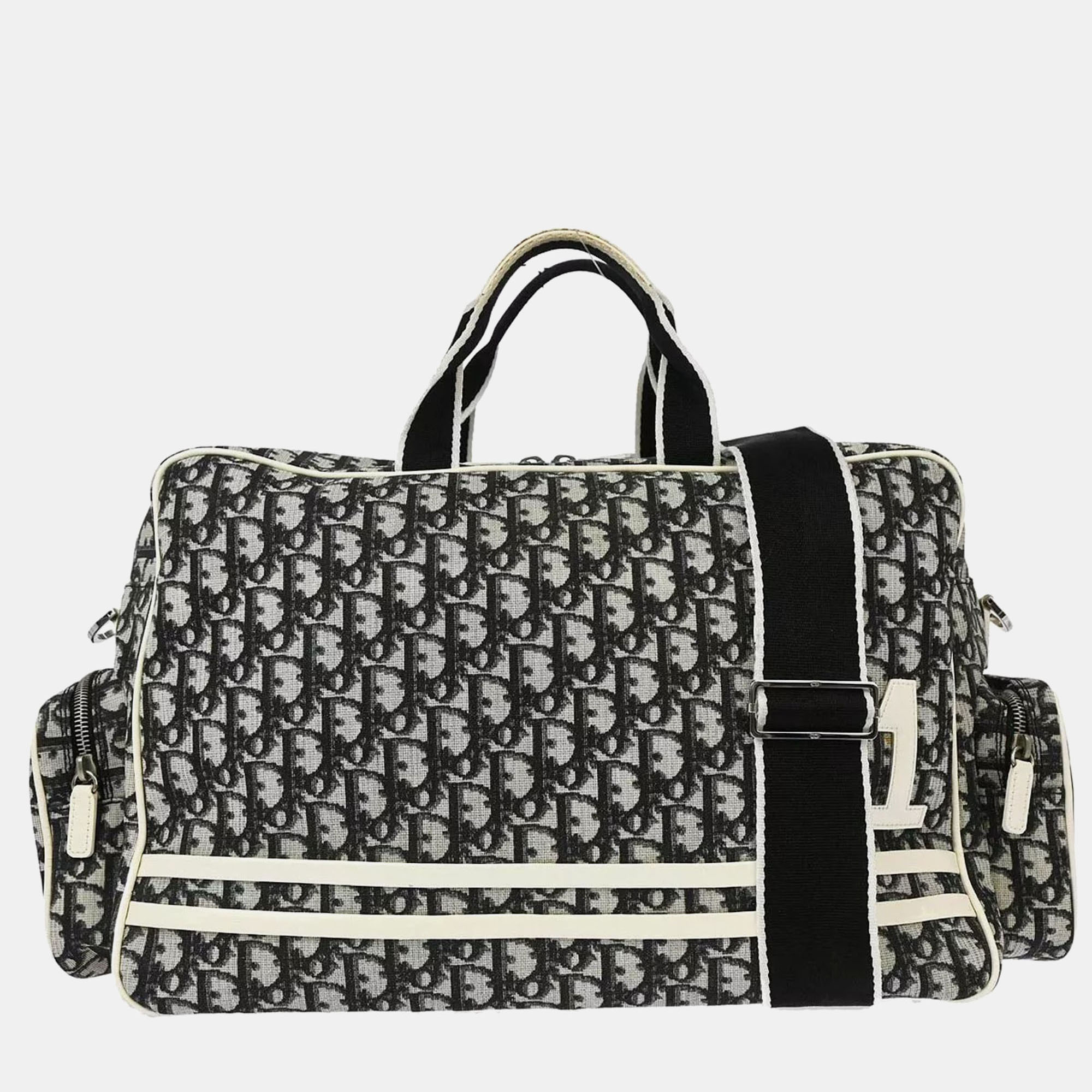 

Dior Black Canvas Trotter Duffle Bag