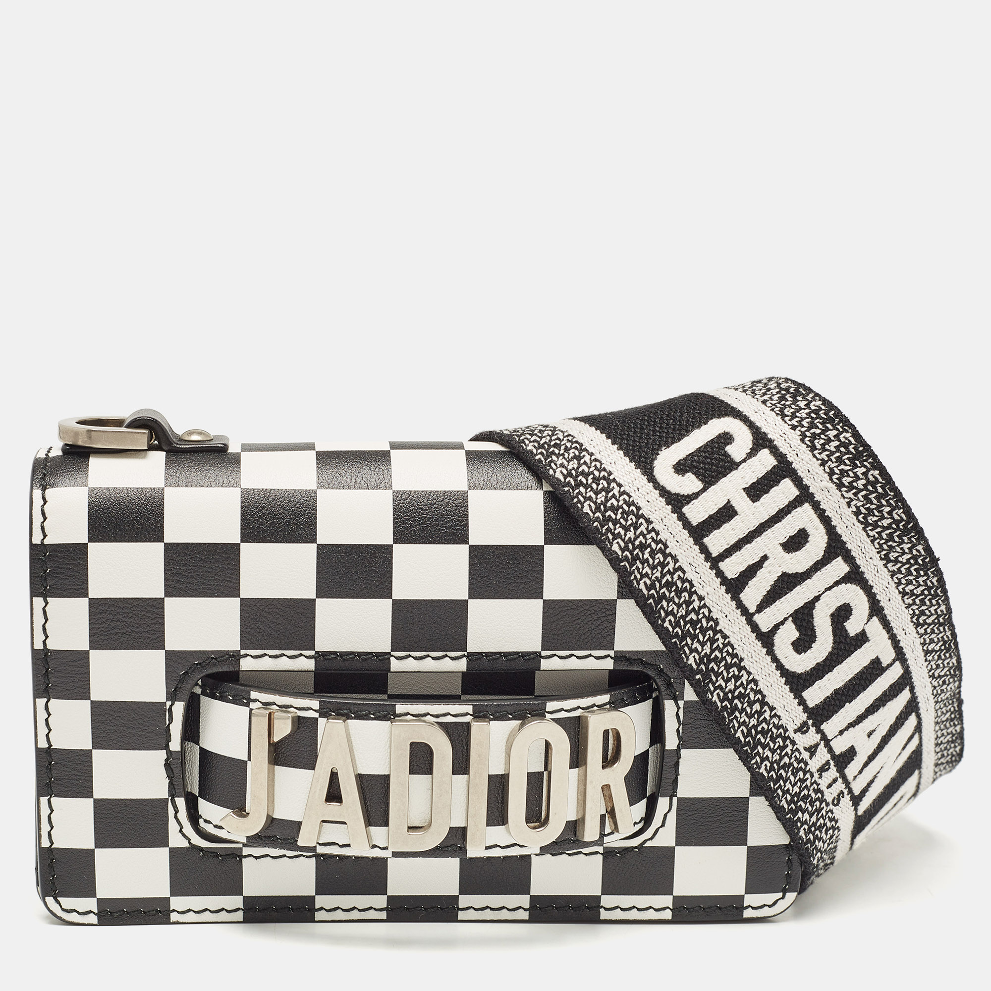 

Dior Black/White Leather Miss J'Adior Checkered Crossbody Bag