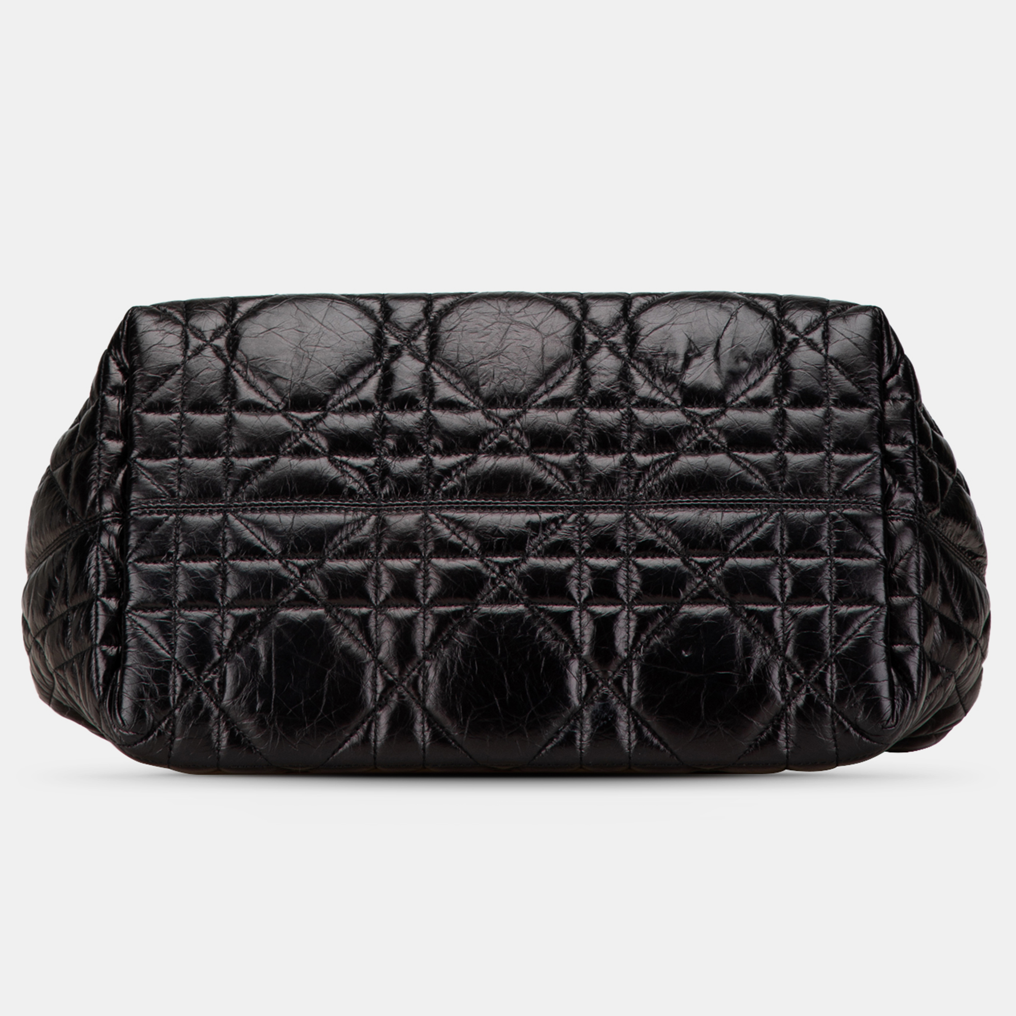 Dior Black Medium Macrocannage Calfskin Toujours Handbag 