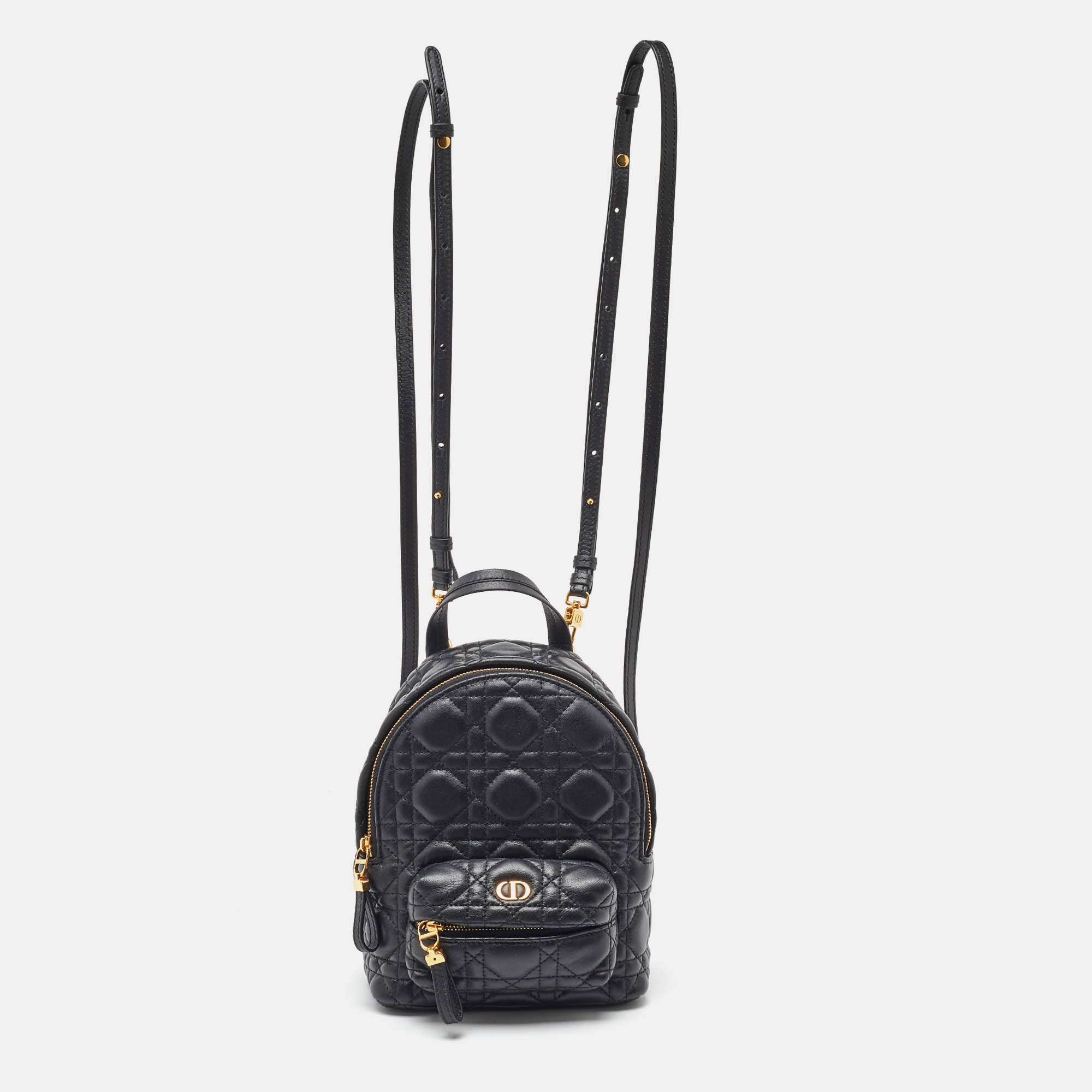 

Dior Black Cannage Leather Dioramour Mini Backpack