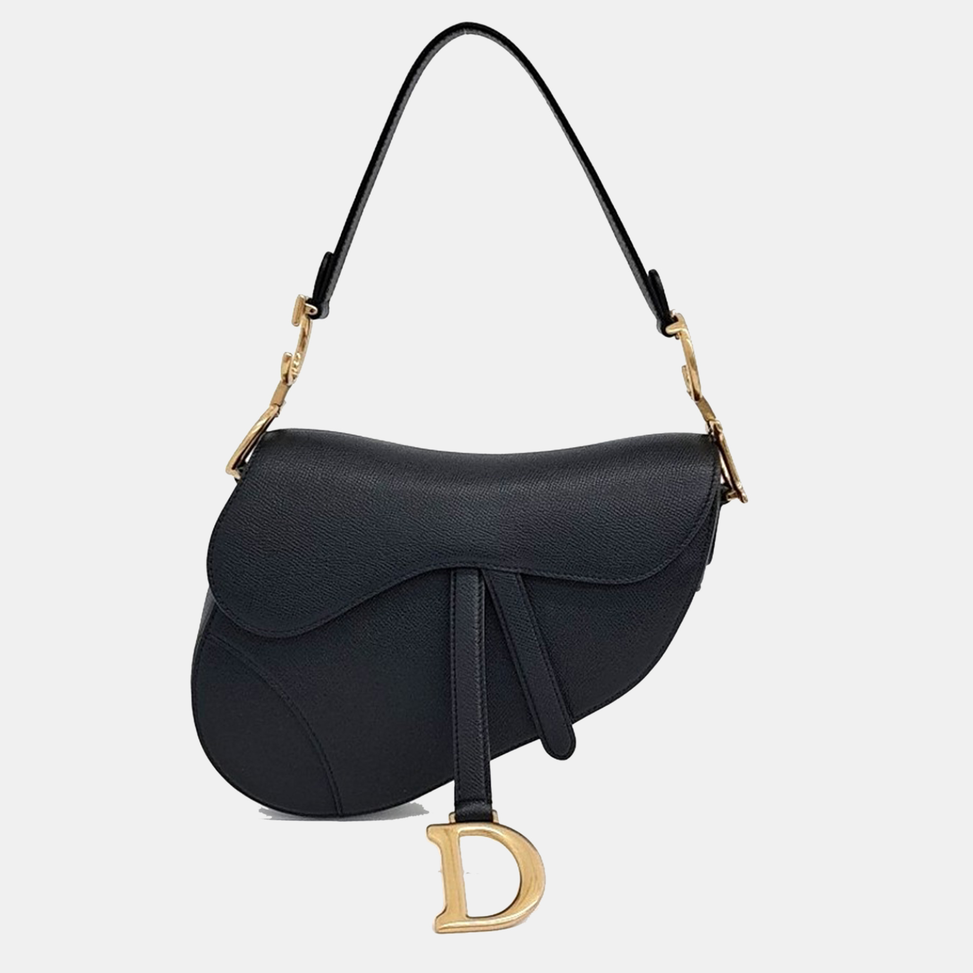 

Dior Black Leather Saddle bag