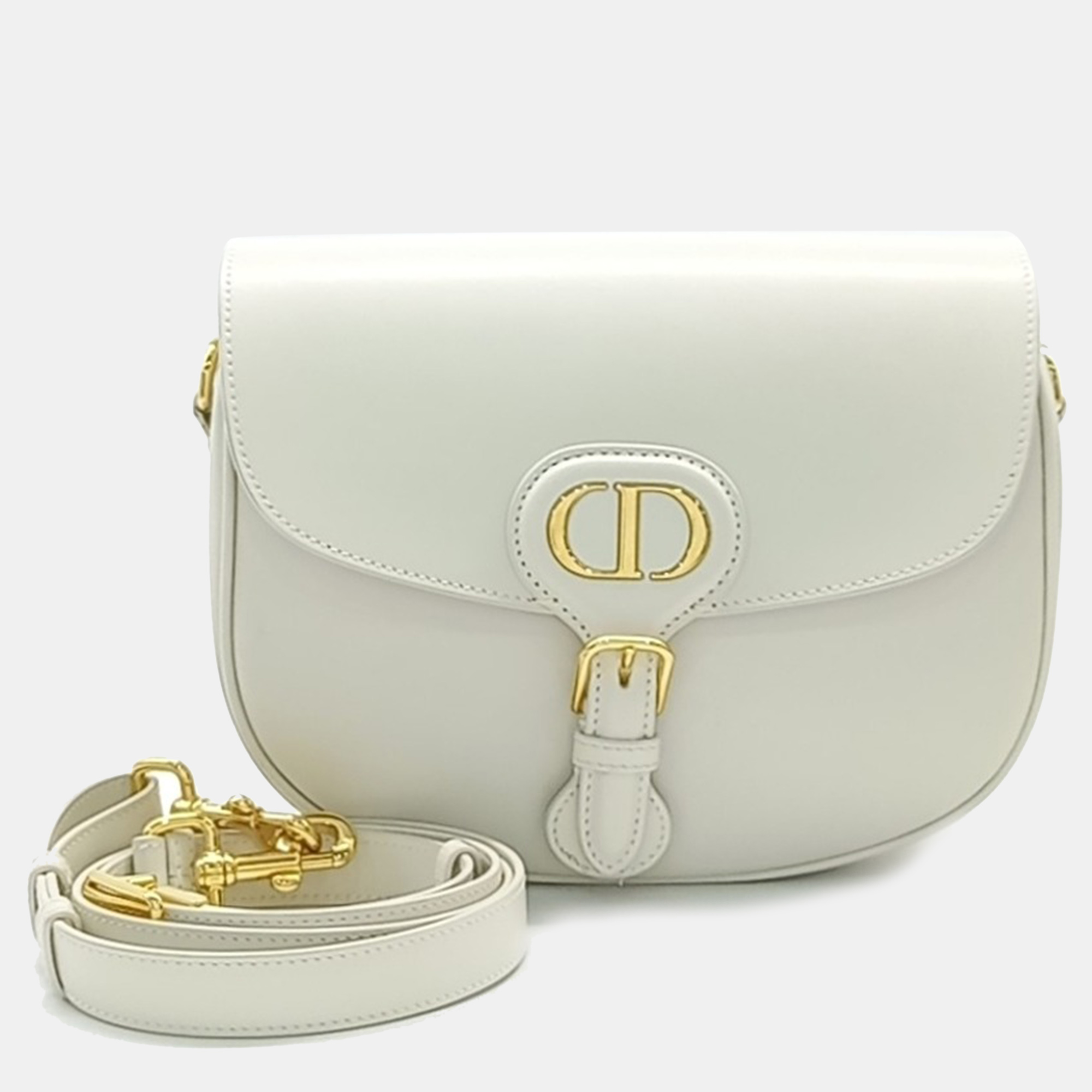 

Dior White Leather Bobby Medium Bag