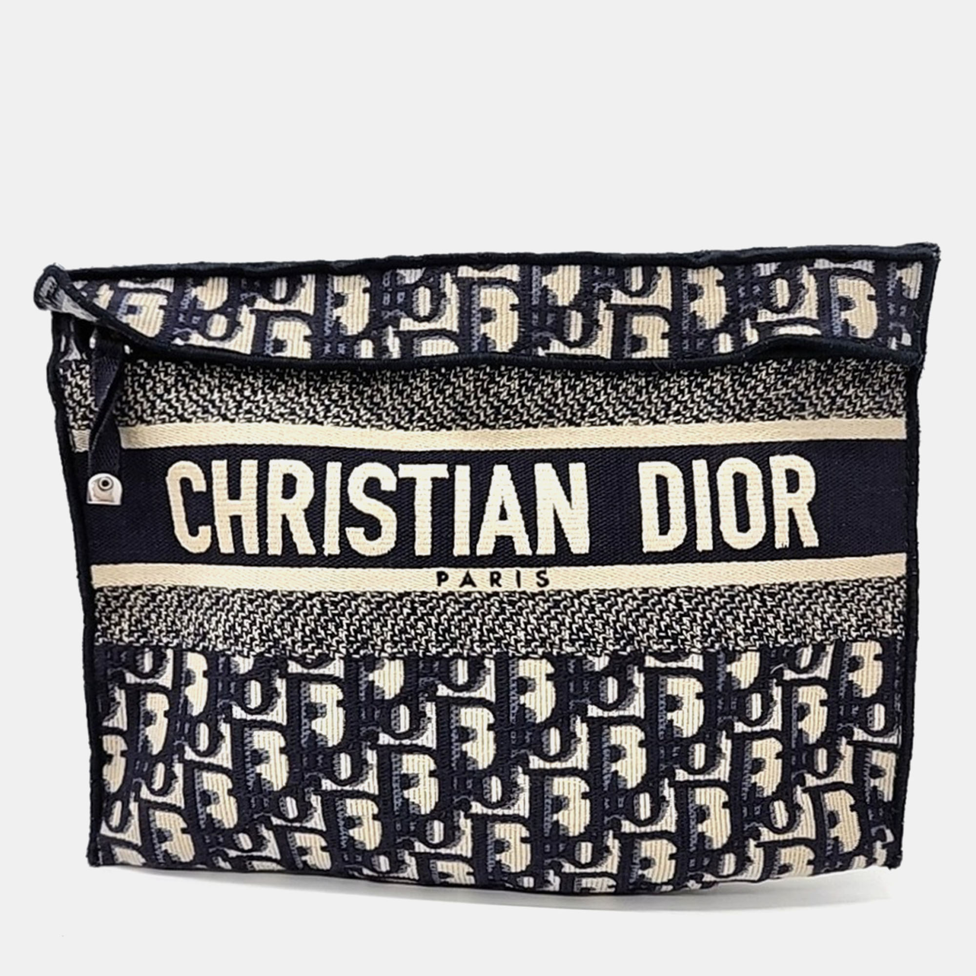 

Dior Navy Blue Canvas Oblique Crossbody Bag