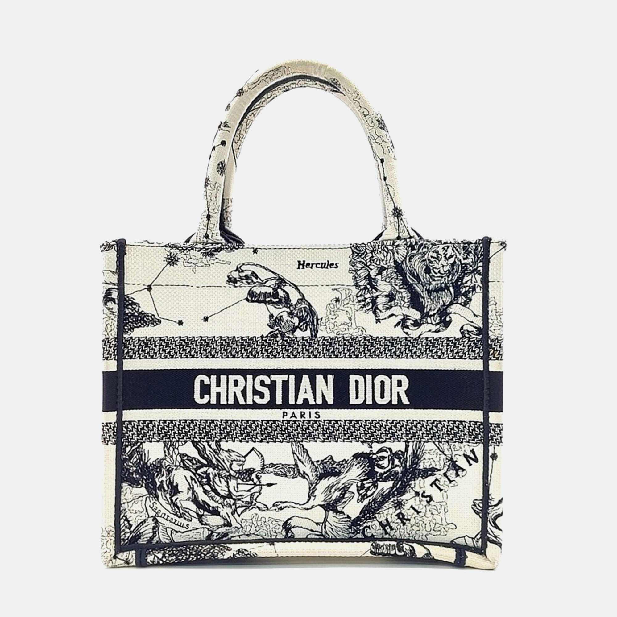 

Dior Black White Canvas Book Tote Bag 26