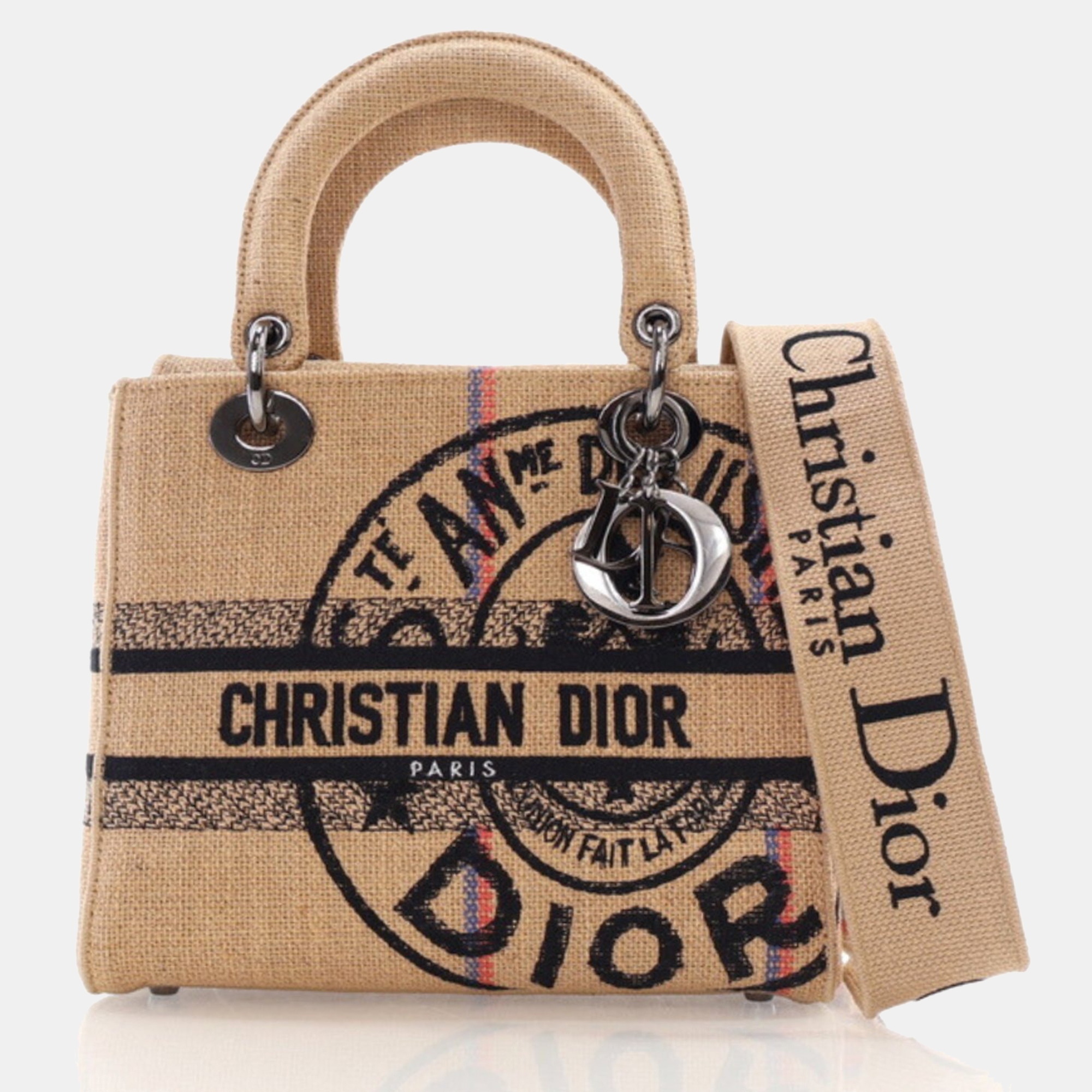 

Dior Medium Jute Lady D-Lite, Beige