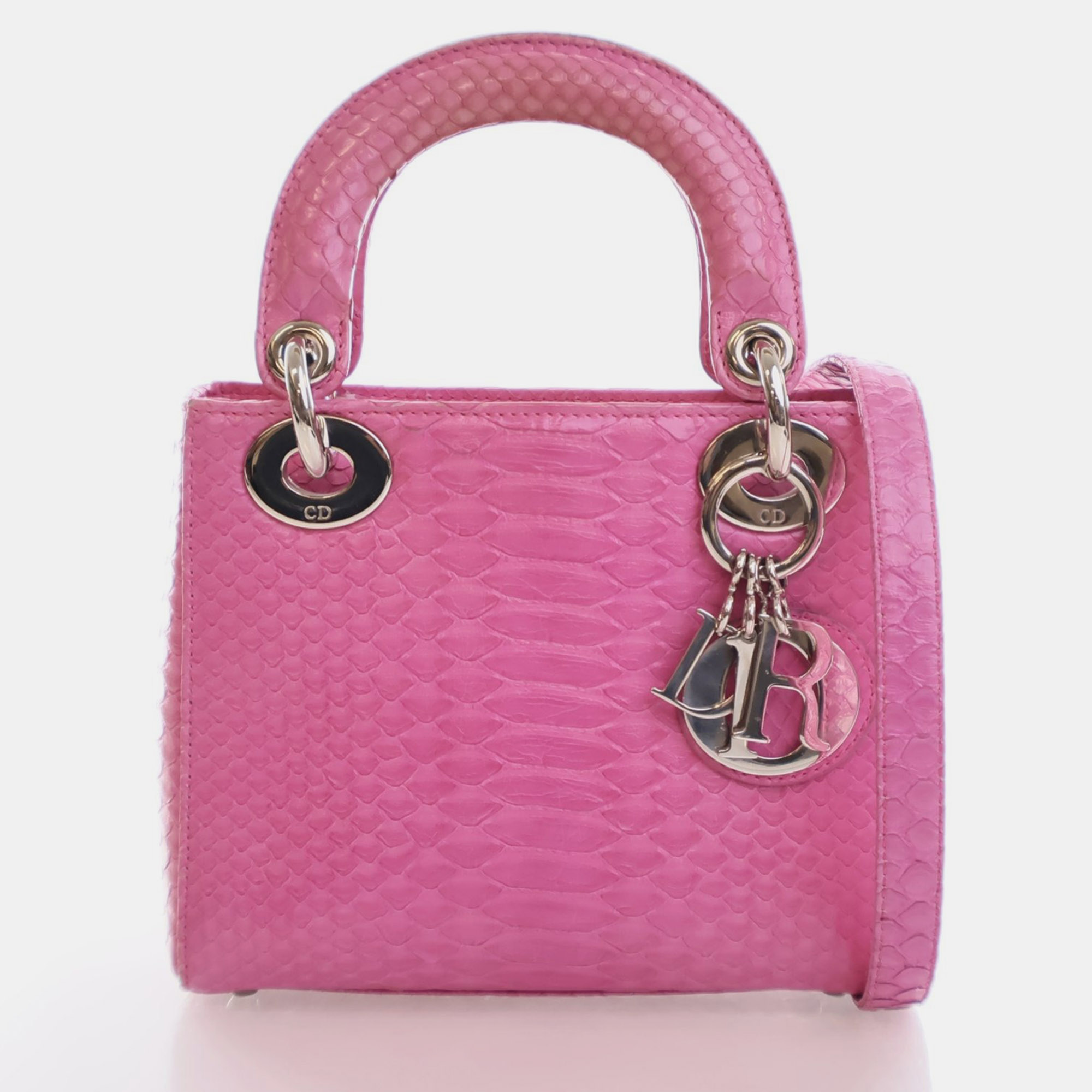 

Dior Mini Python Lady Dior, Pink