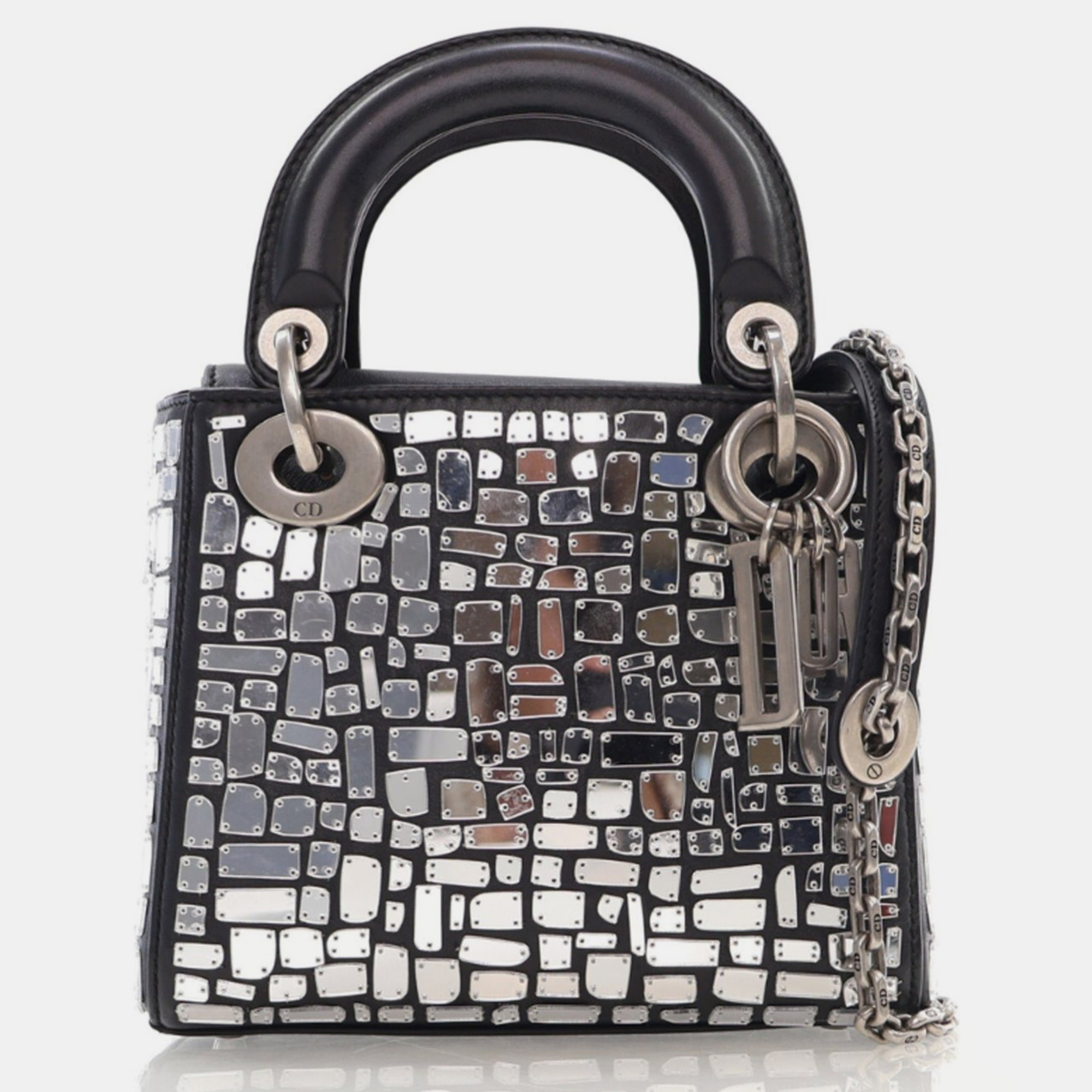 

Dior Mini Calfskin Mosaic of Mirrors Lady Dior, Black