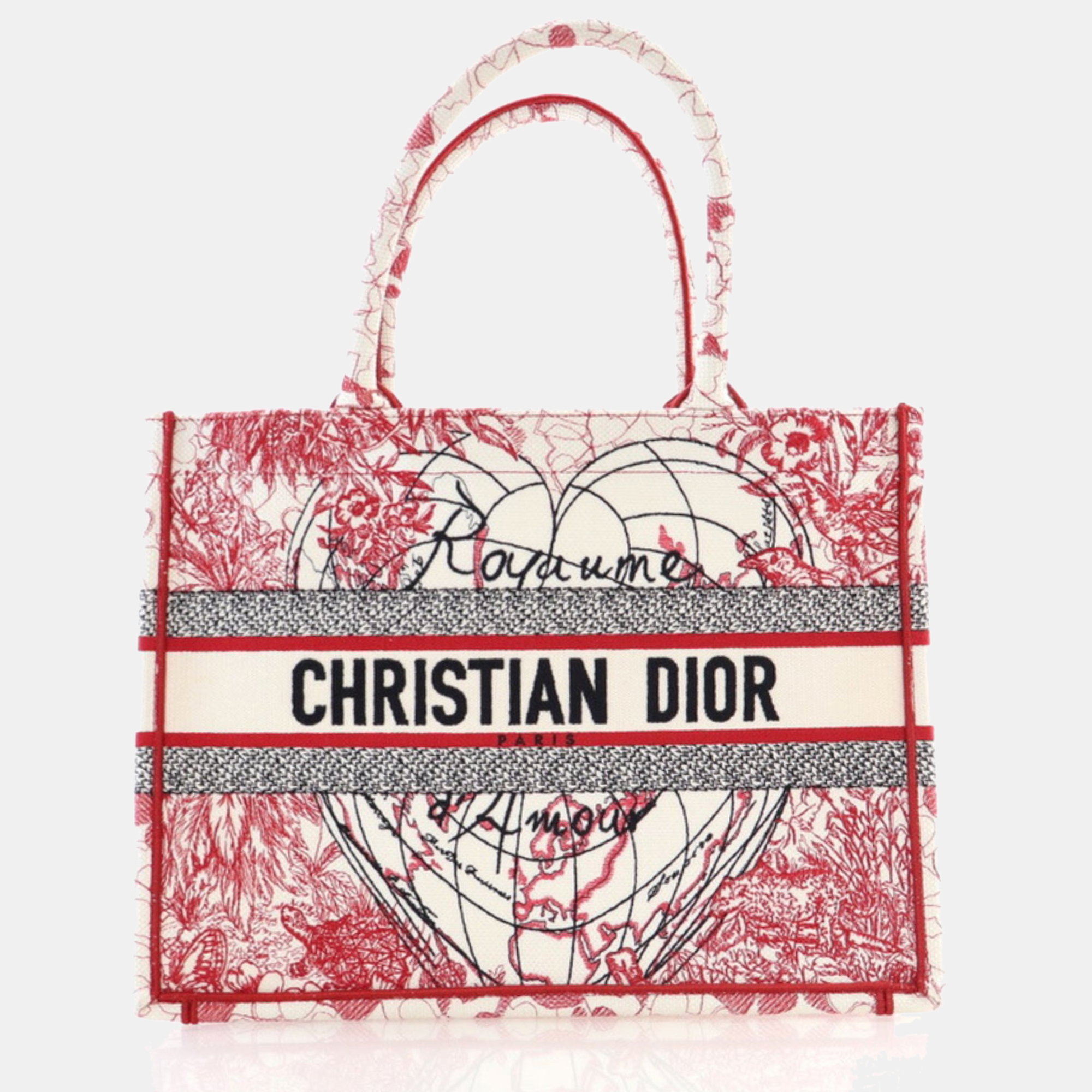 

Dior Medium Canvas Book Tote, Red