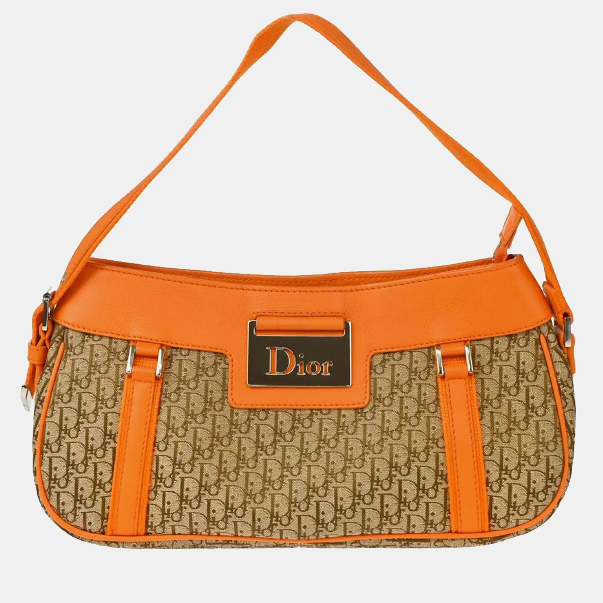 

Dior Brown Orange Trotter Street Chic Handbag