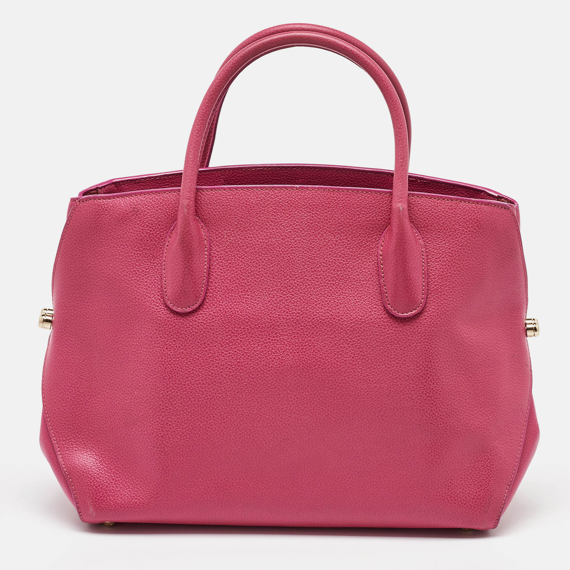 

Dior Bright Pink Leather Open Bar Tote