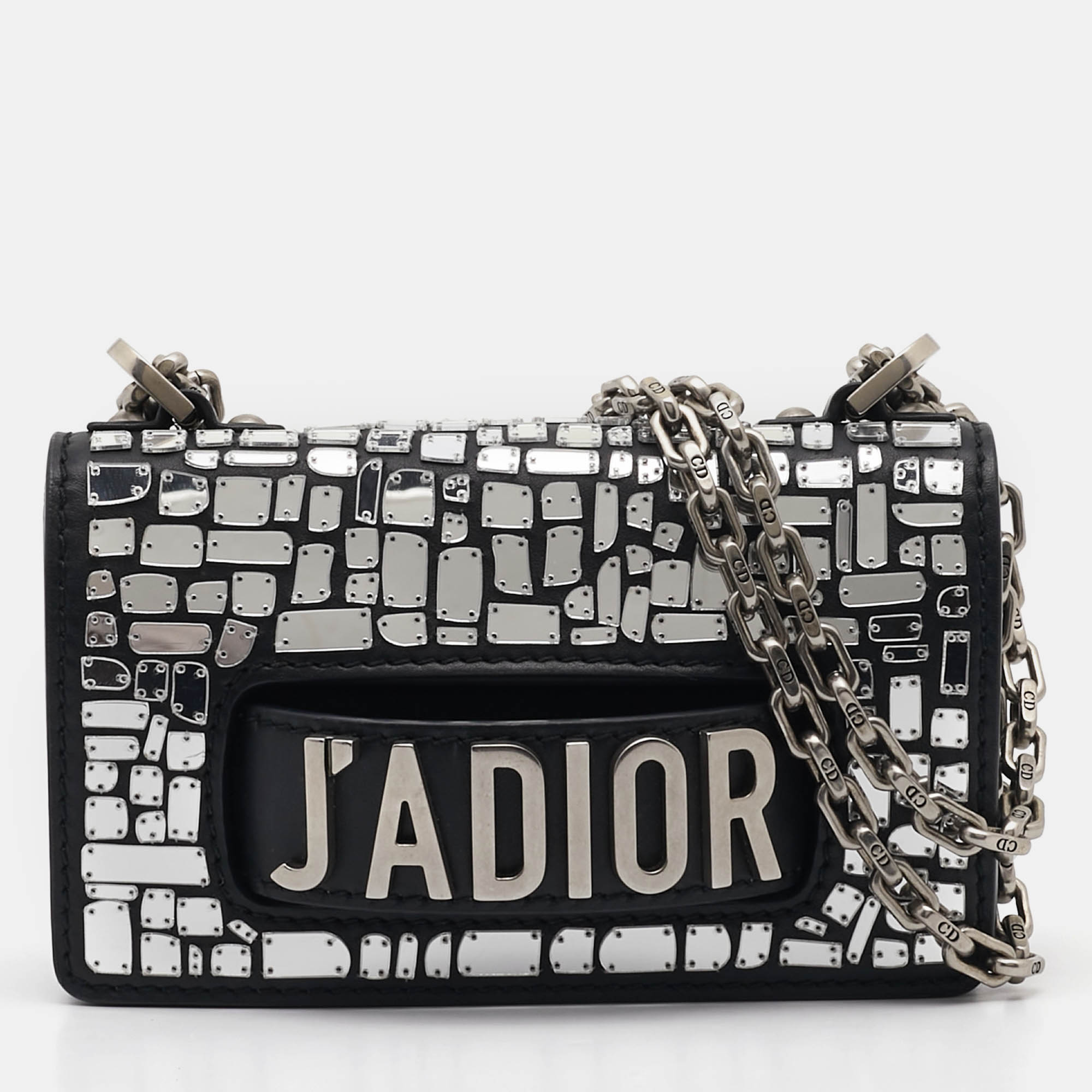 

Dior Black Leather Mosaic of Mirrors Mini J'Adior Shoulder Bag