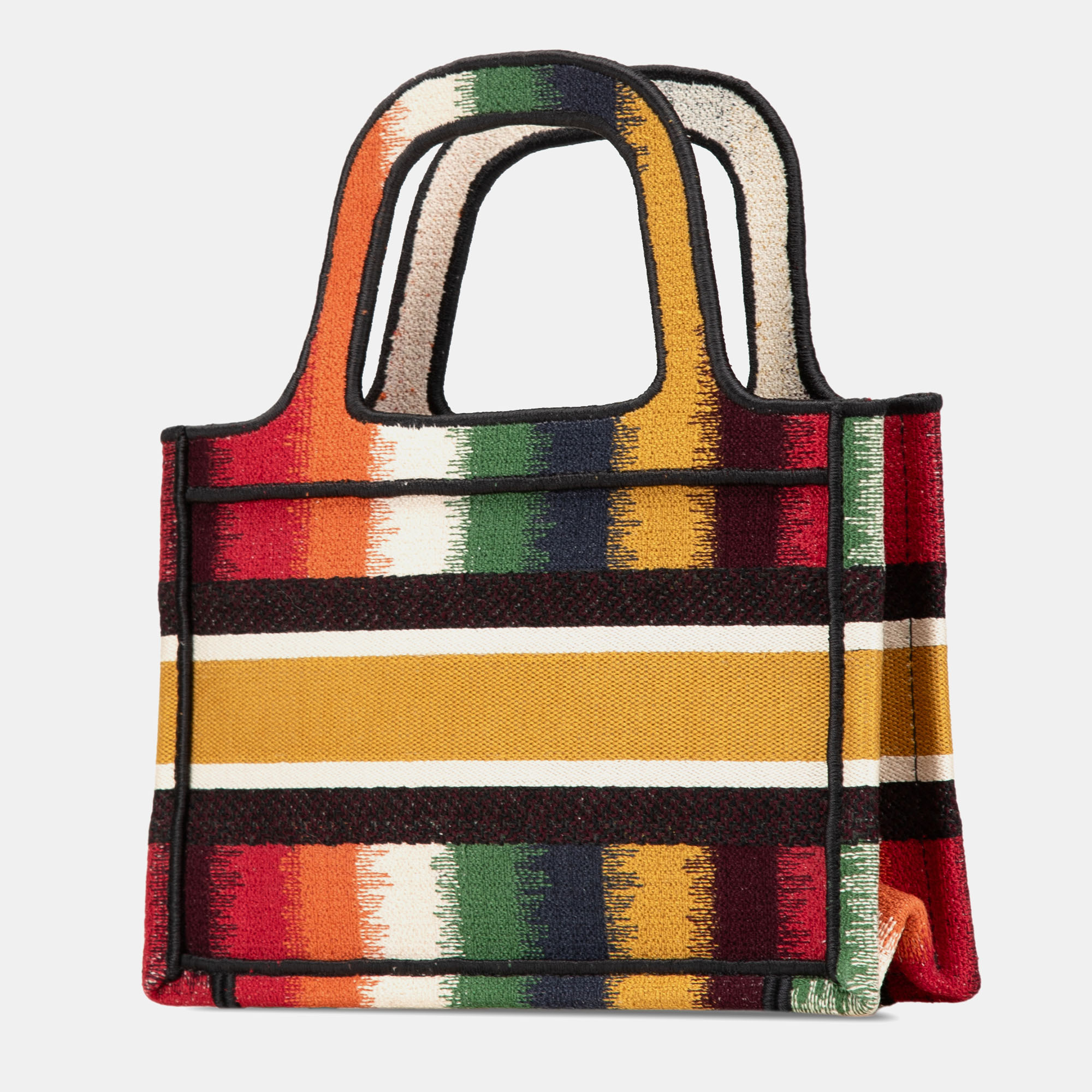 Dior Multicolor Mini D Stripes Book Tote 