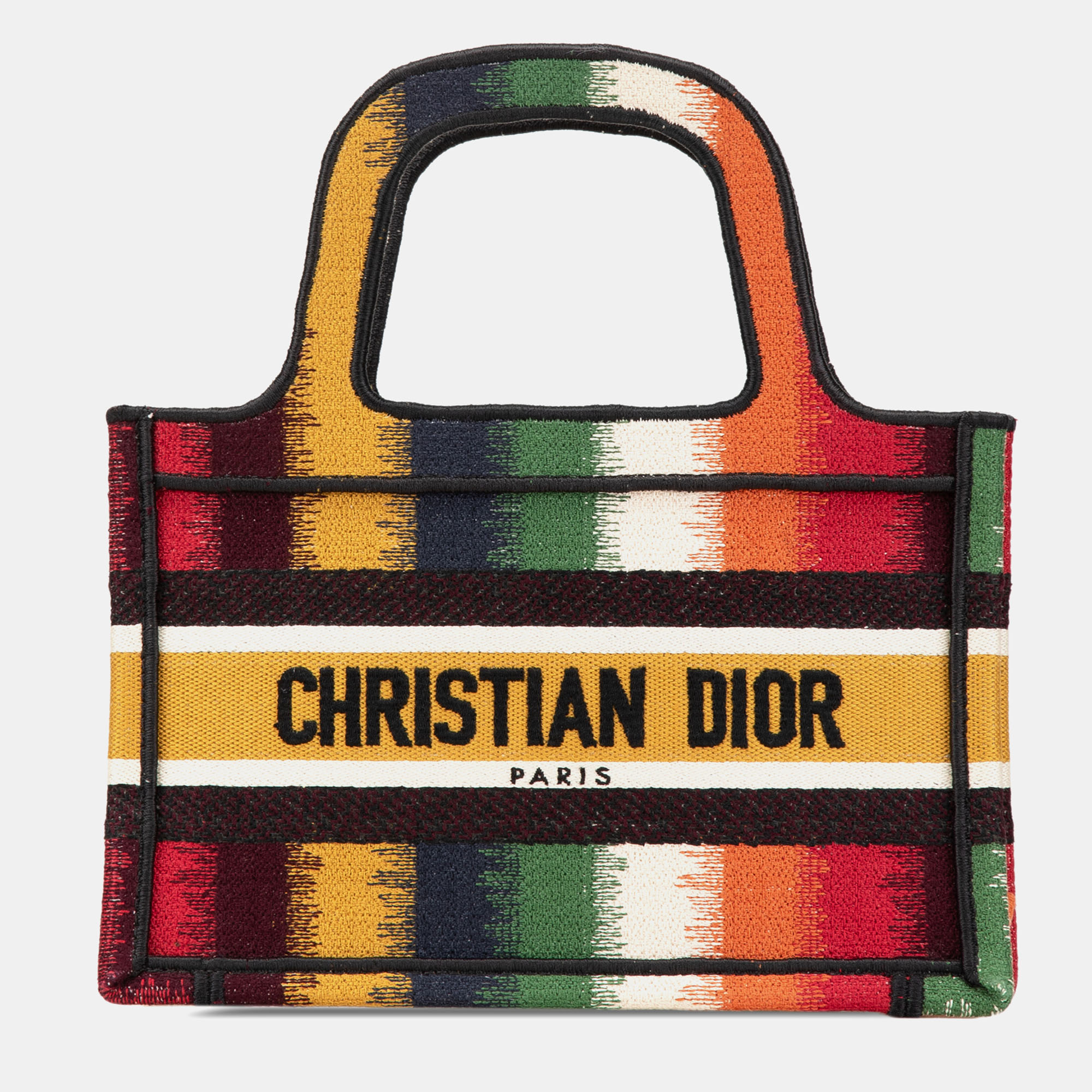 

Dior Multicolor Canvas Mini D Stripes Book Tote Bag