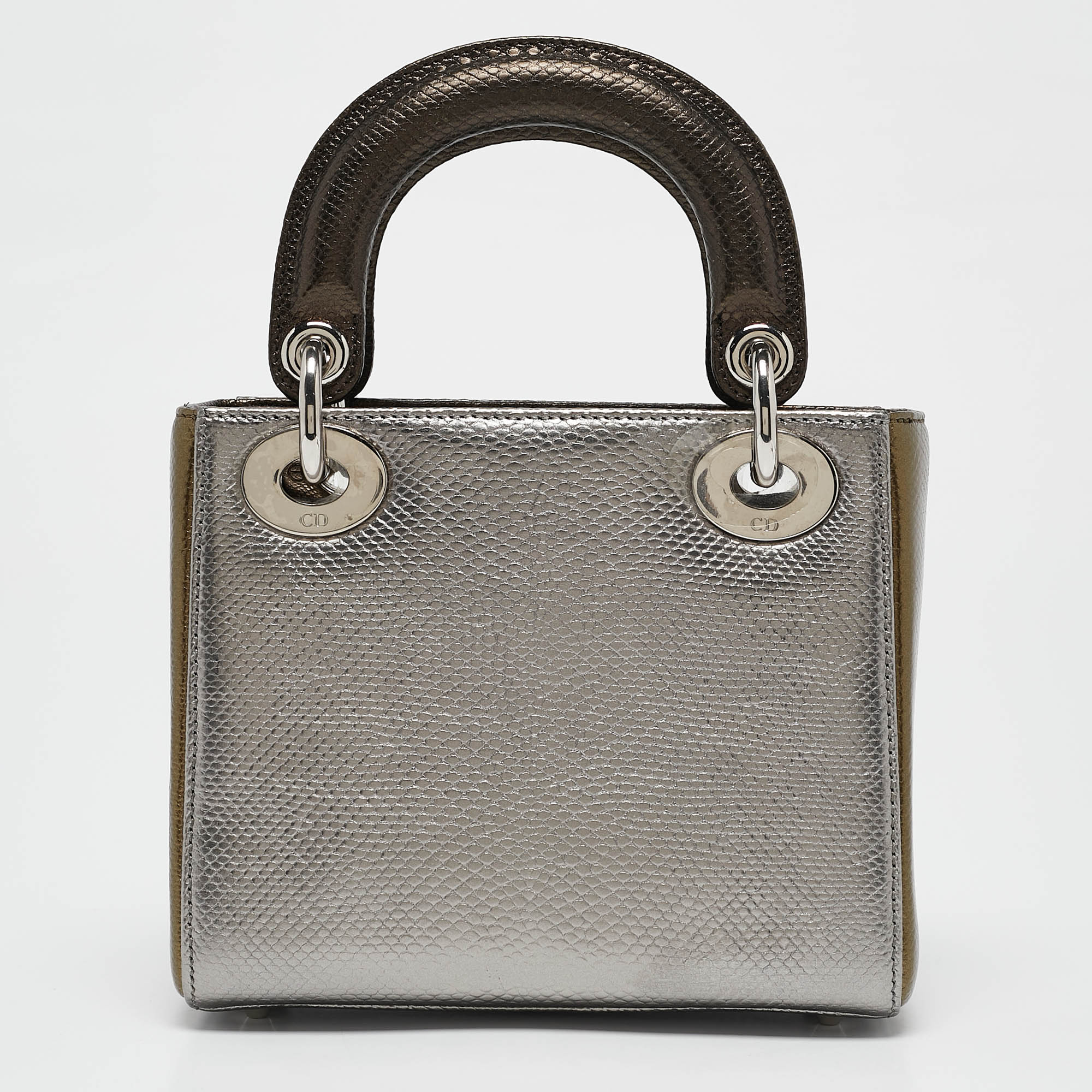 Dior Metallic Multicolor Karung Mini Lady Dior Tote 