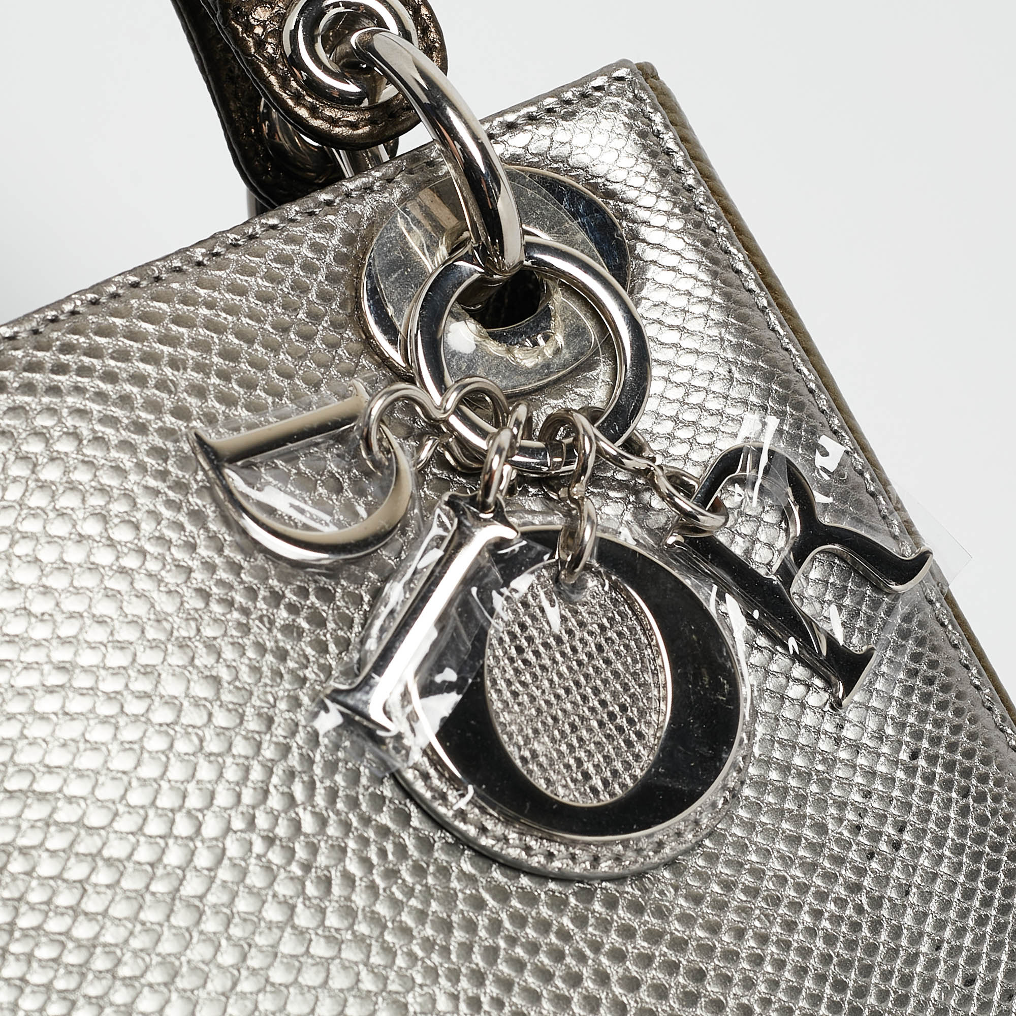 Dior Metallic Multicolor Karung Mini Lady Dior Tote 