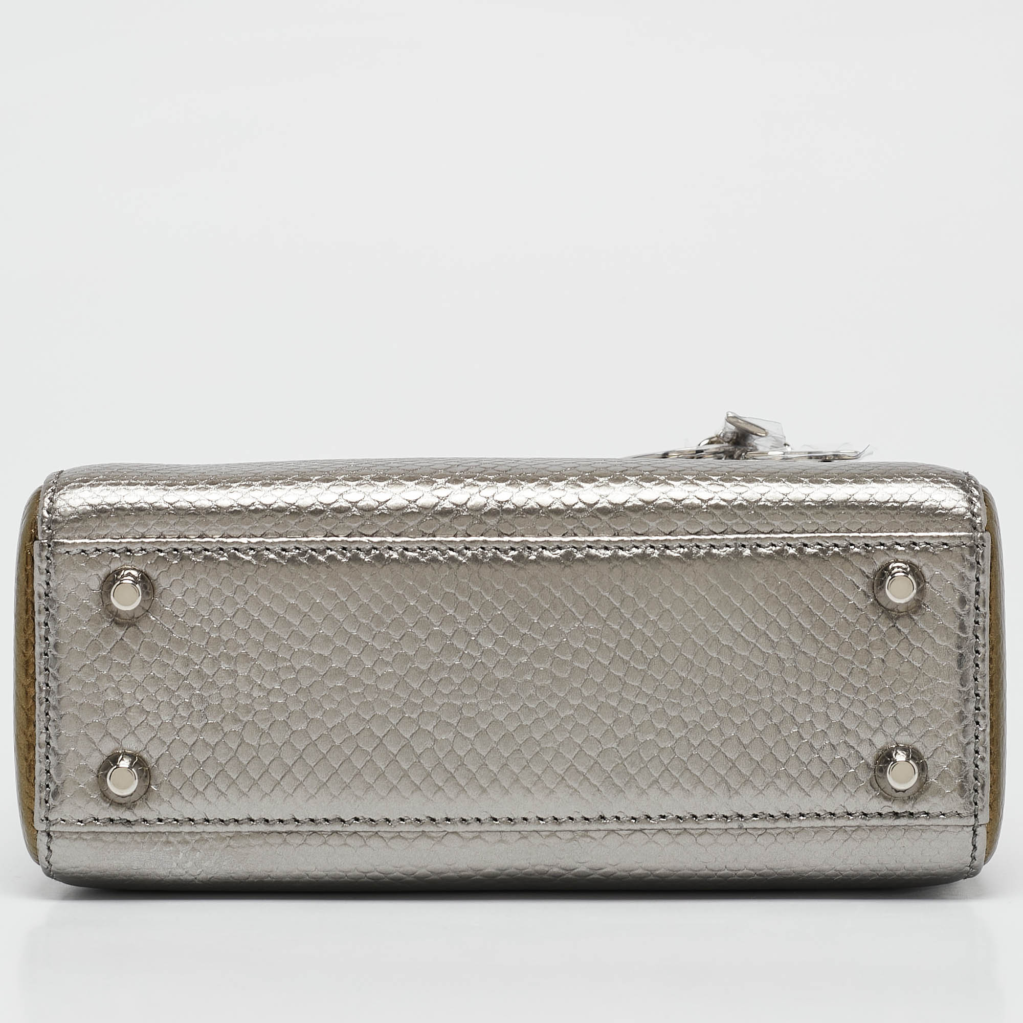 Dior Metallic Multicolor Karung Mini Lady Dior Tote 