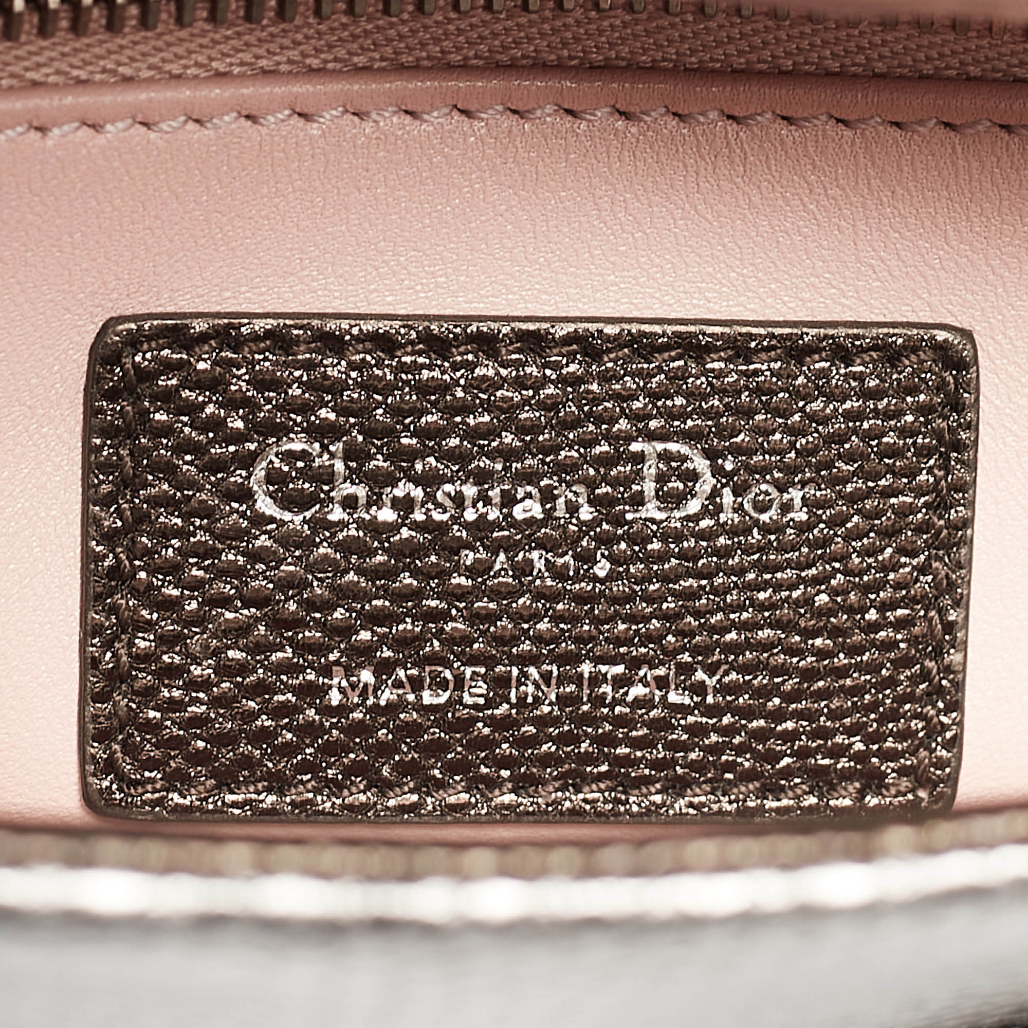 Dior Metallic Multicolor Karung Mini Lady Dior Tote 