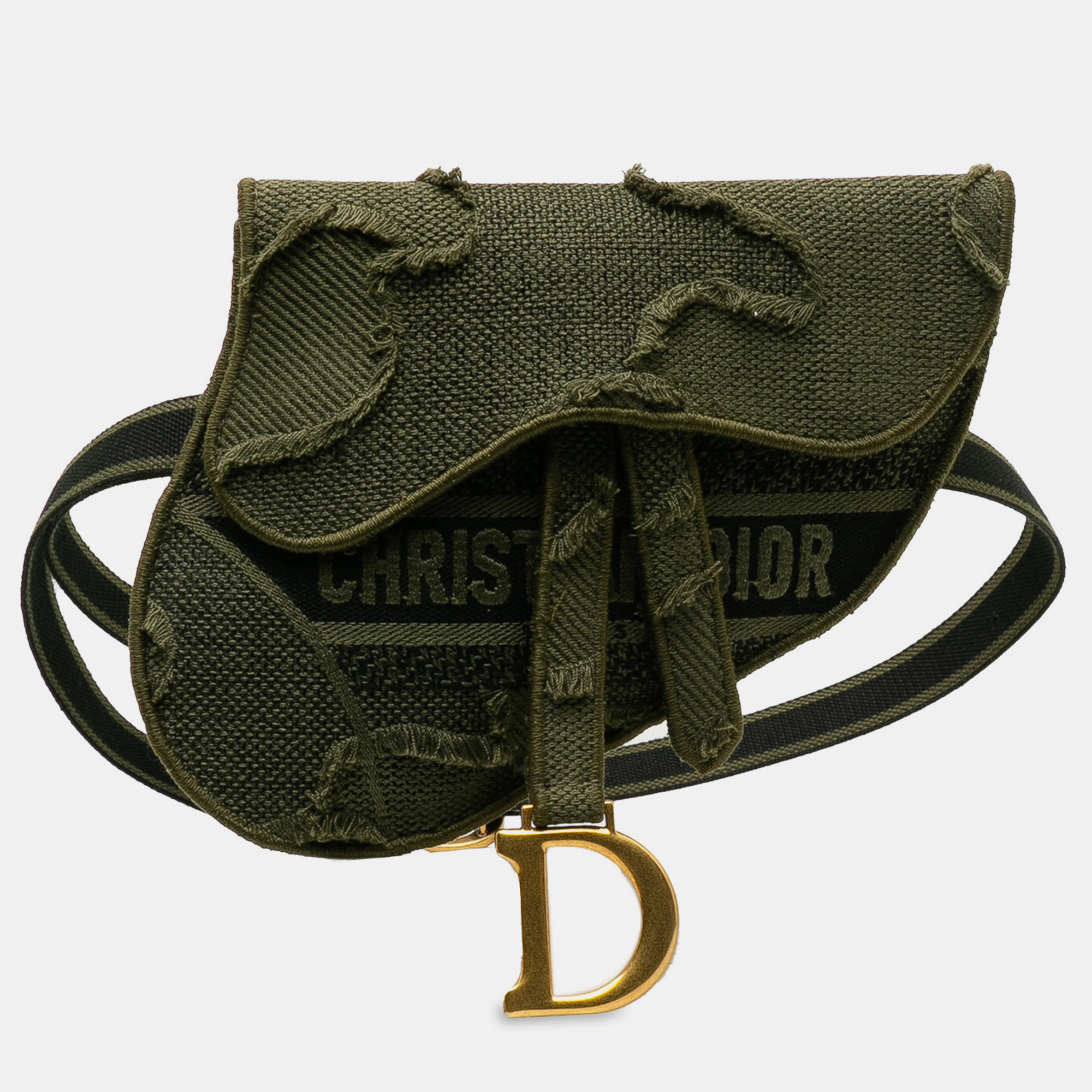 

Dior Camouflage Saddle Belt Bag, Green