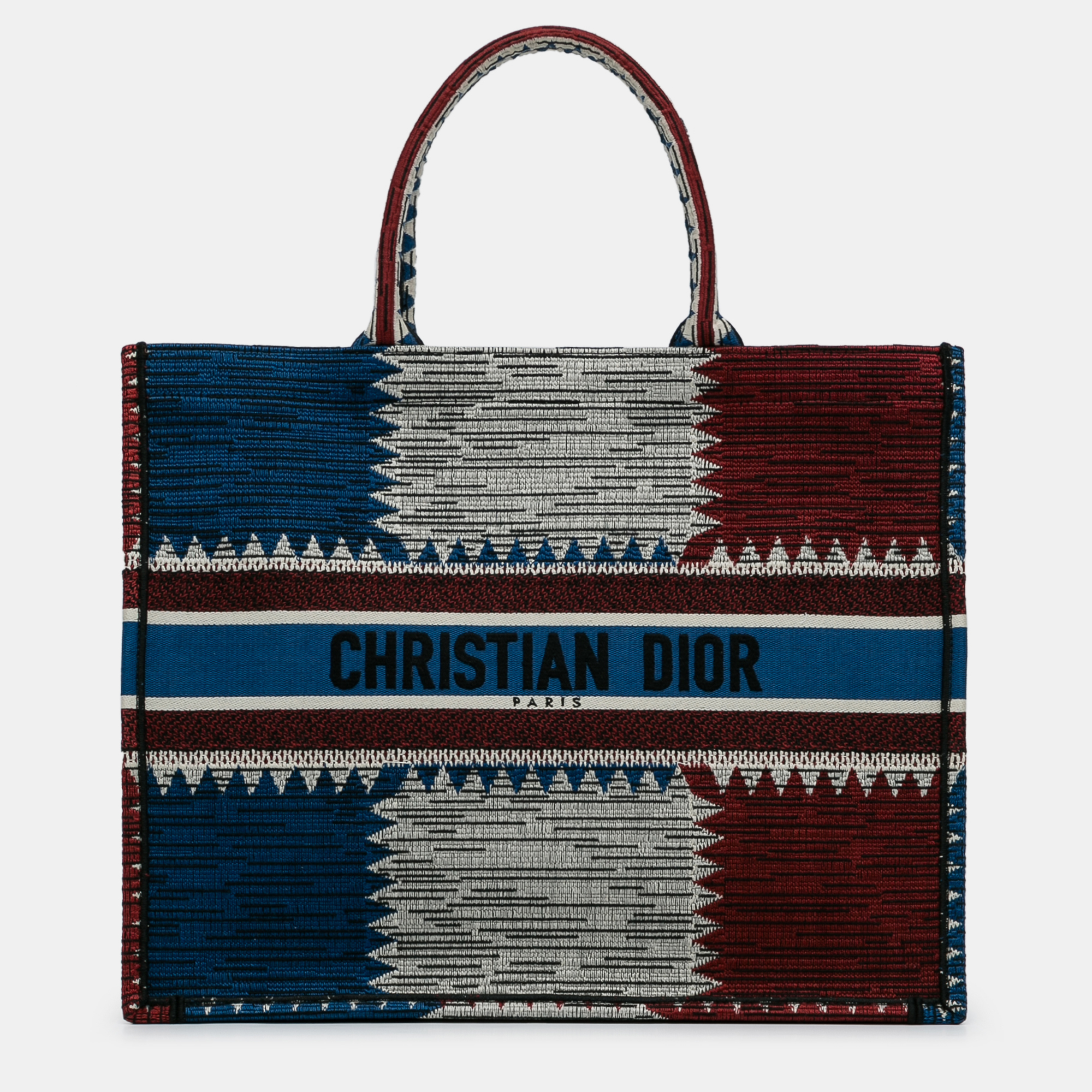 

Dior Blue Large French Flag Book Tote