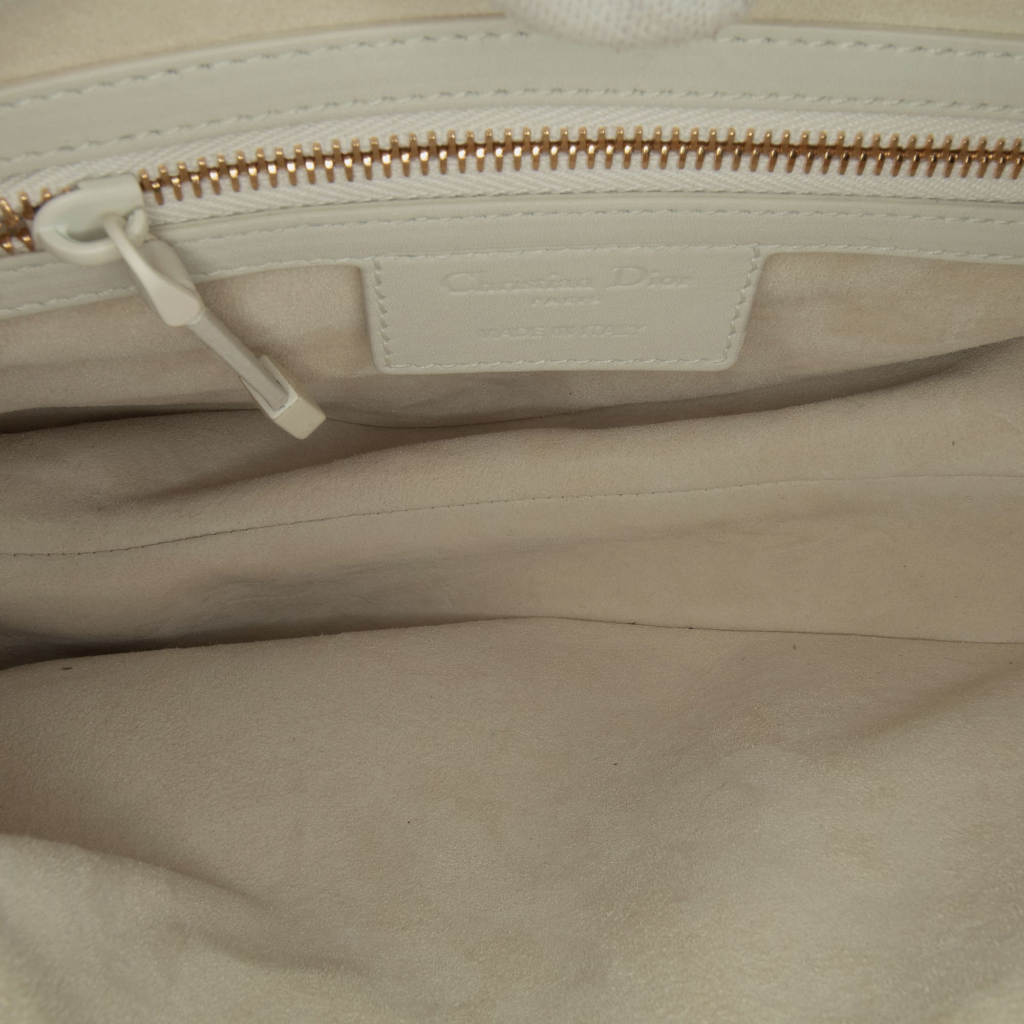 Dior White Ultra Matte Calfskin Saddle Bag 