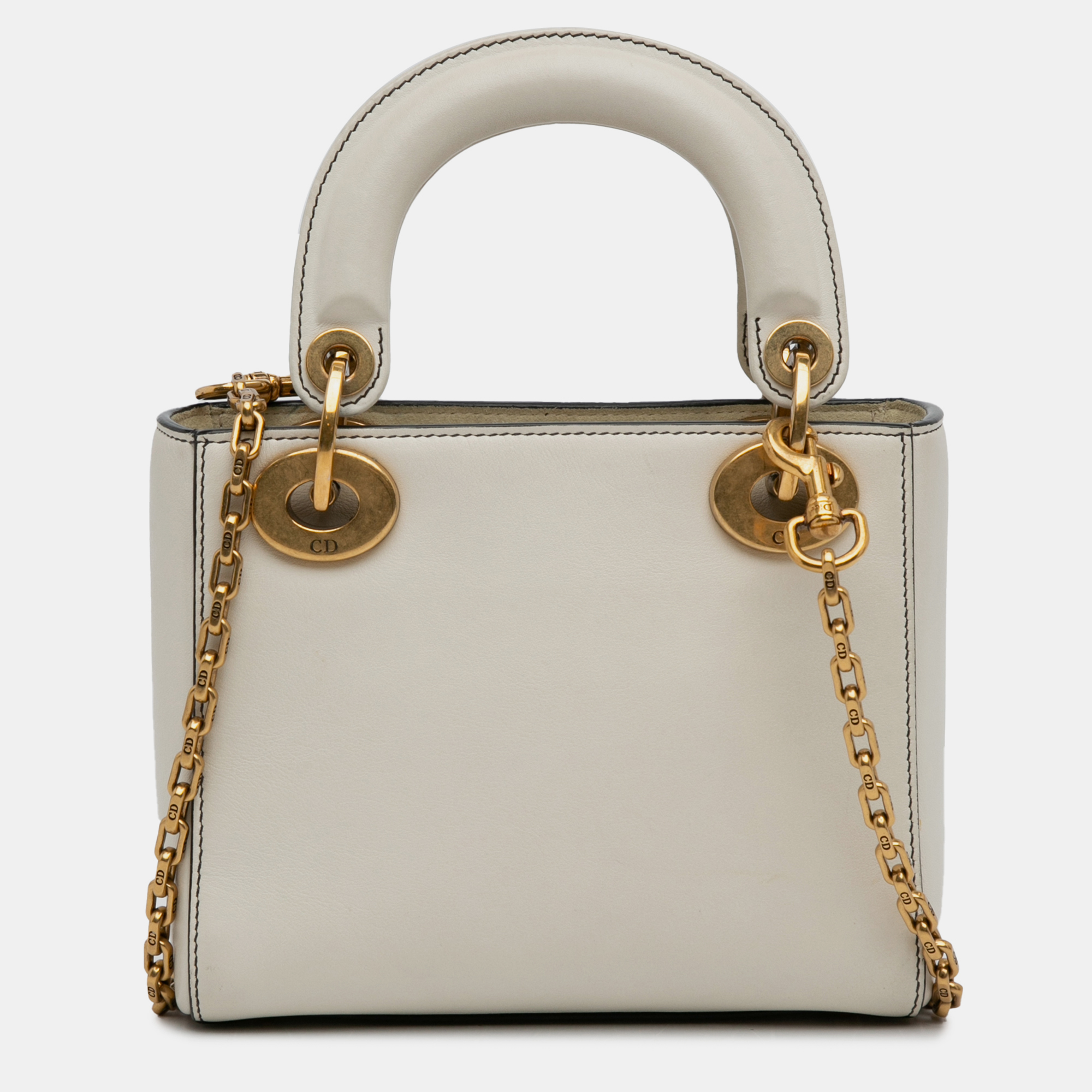 Dior White Niki de Saint Phalle Mini Calfskin Lady Dior 