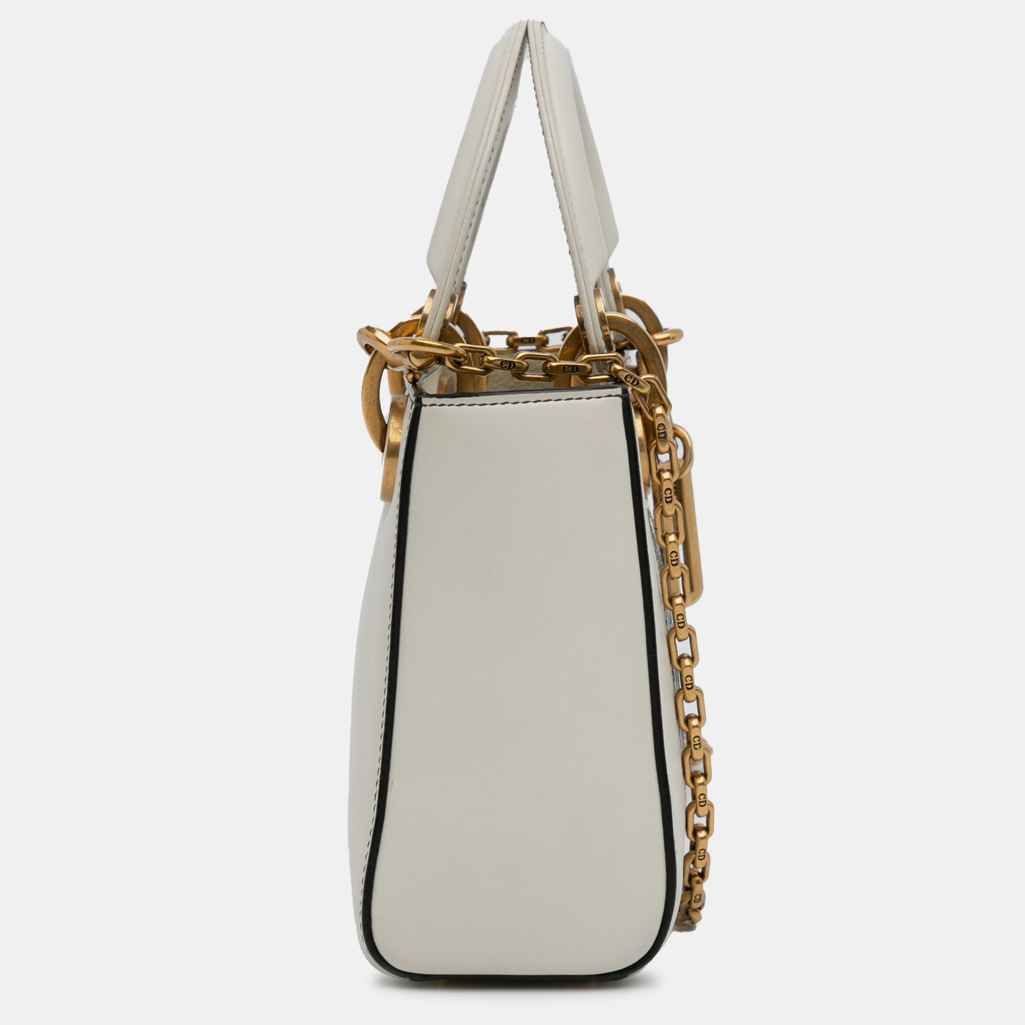 Dior White Niki de Saint Phalle Mini Calfskin Lady Dior 