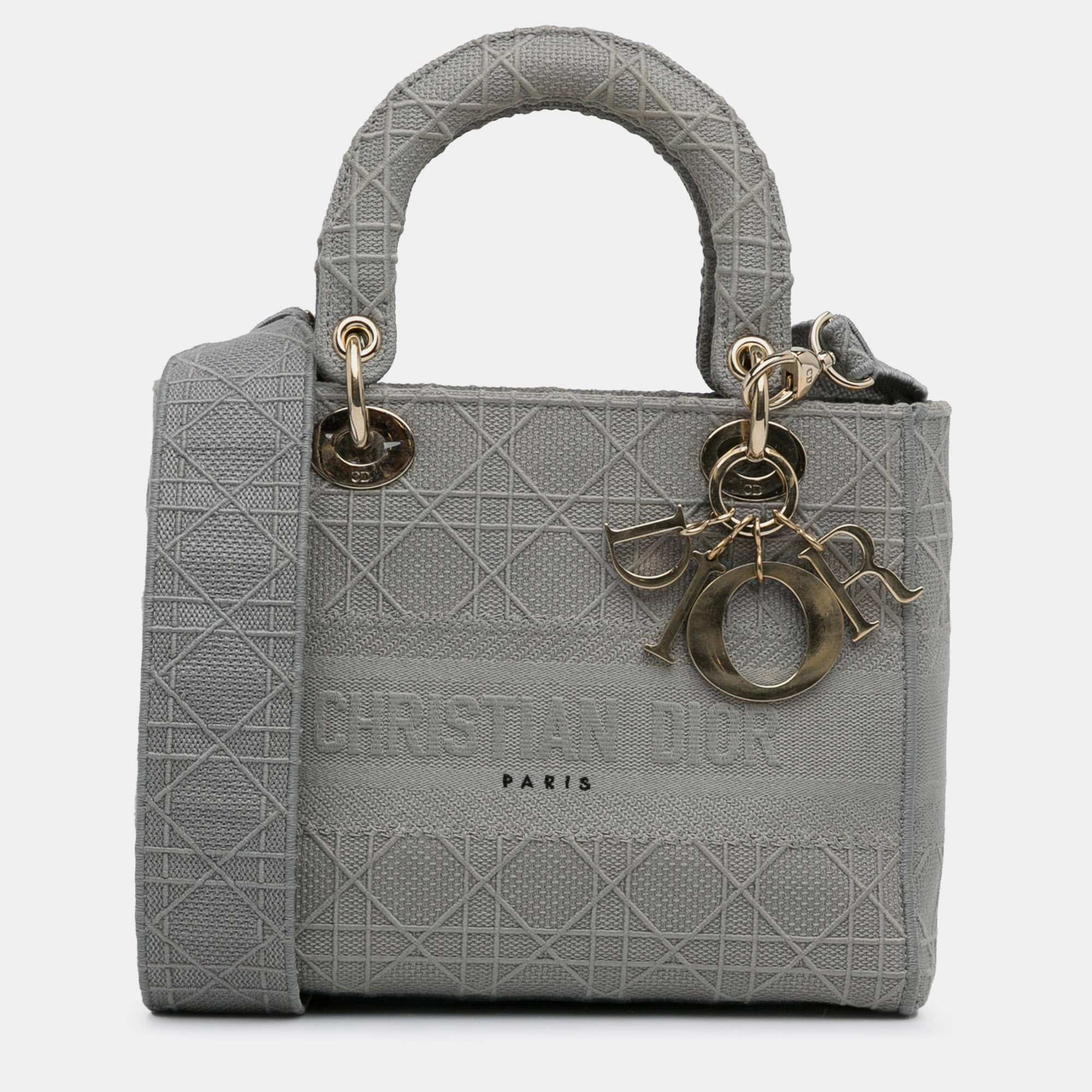 

Dior Grey Medium Cannage Lady D-Lite