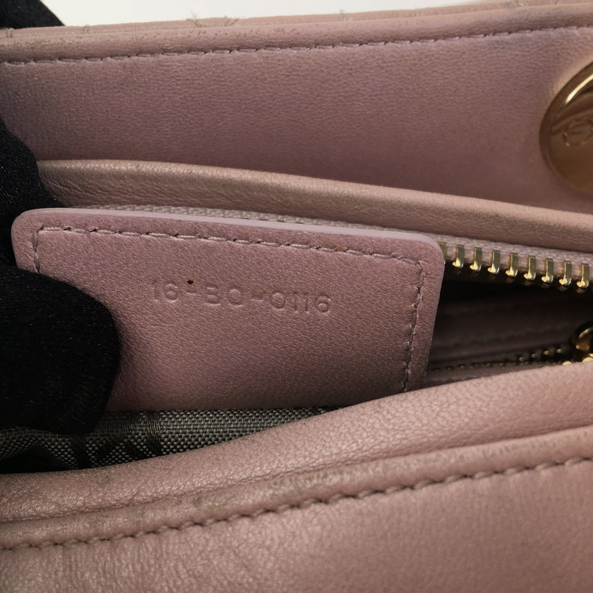 Dior Pink Pearlescent Lambskin Medium Cannage Lady Dior Tote Bag 