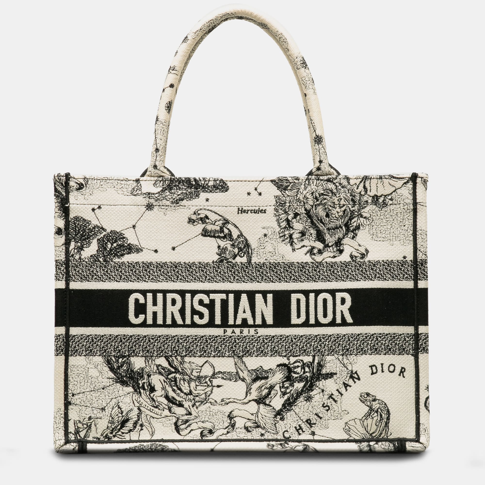 

Dior White Canvas Zodiac Book Tote Bag