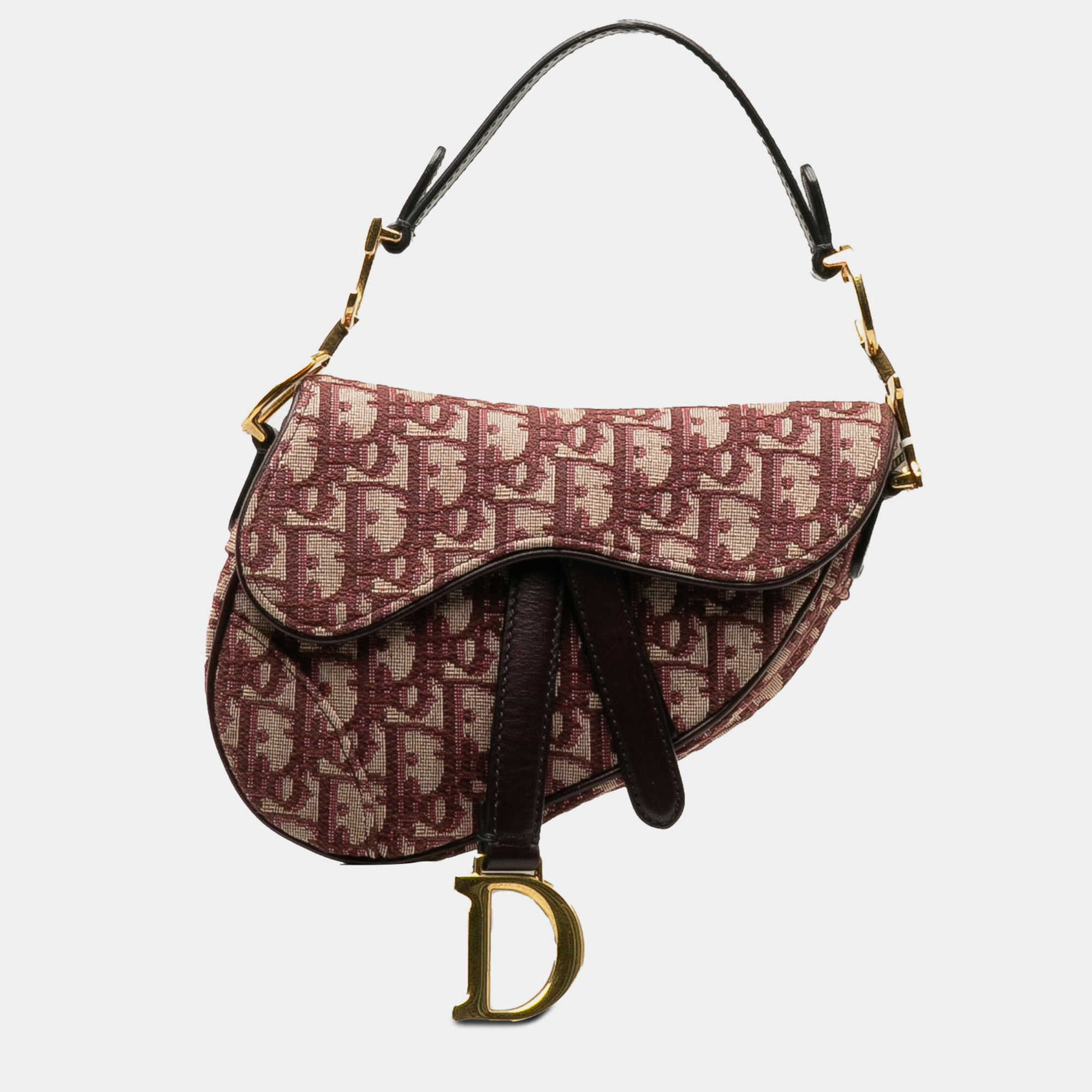 

Dior Red Mini Oblique Canvas Saddle Bag